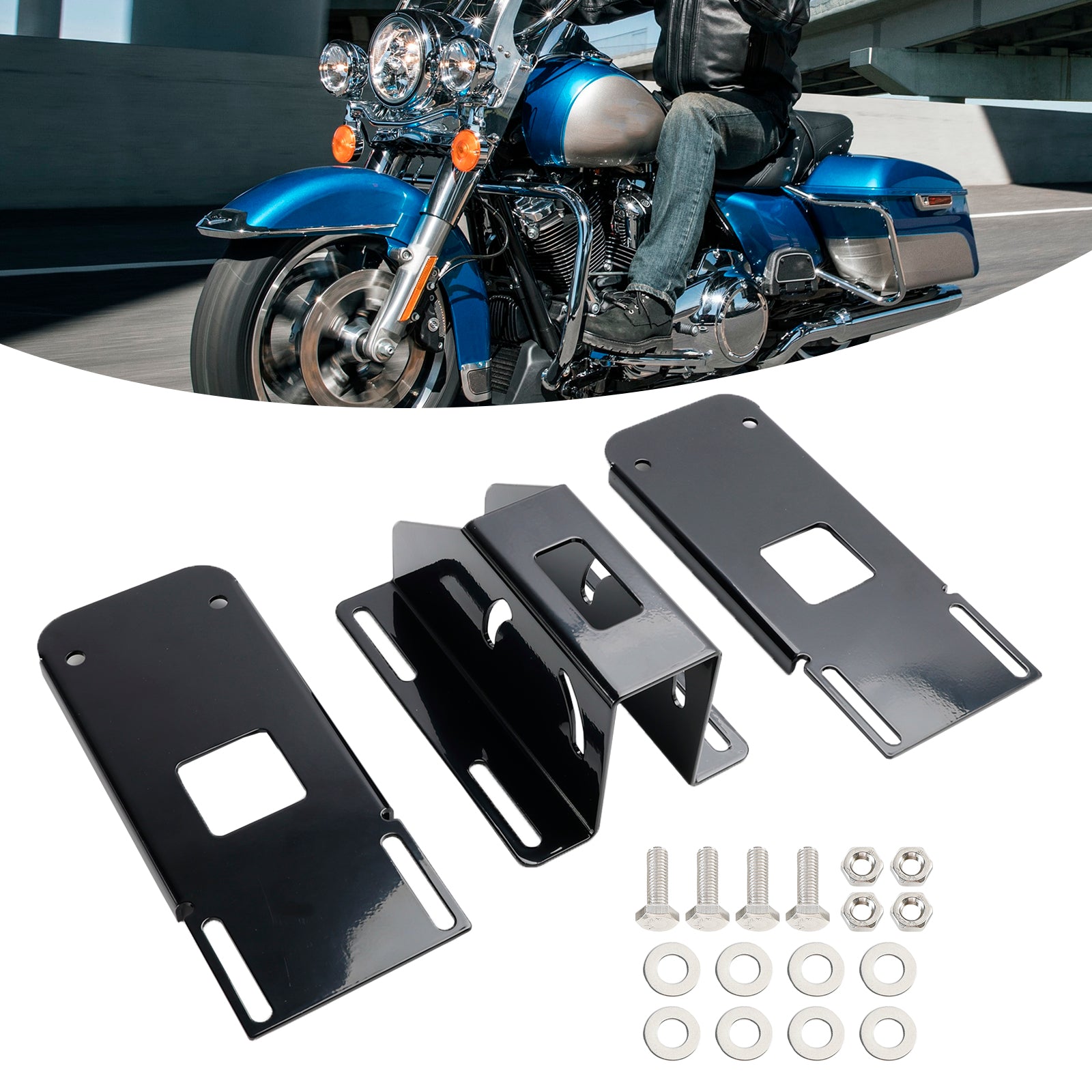 2004-2013 Harley Touring Road Glide verstelbare kuipmontagebeugelset