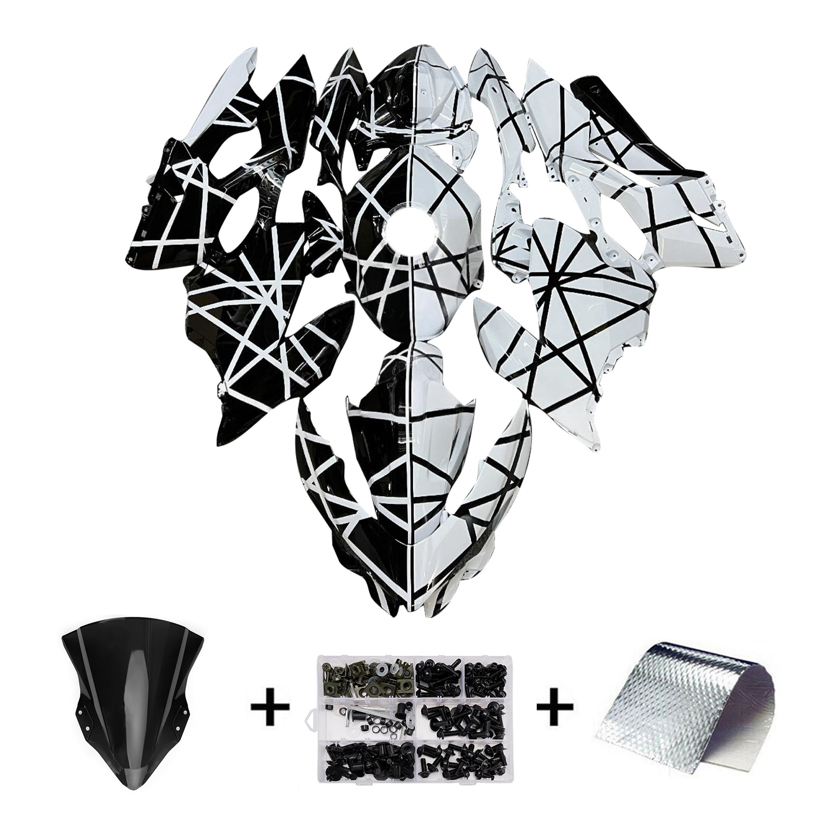 Kit de carenagem injeção ABS PLÁSTICO DE PLÁSTICOS PARA KAWASAKI EX400 NINJA400 2018-2024