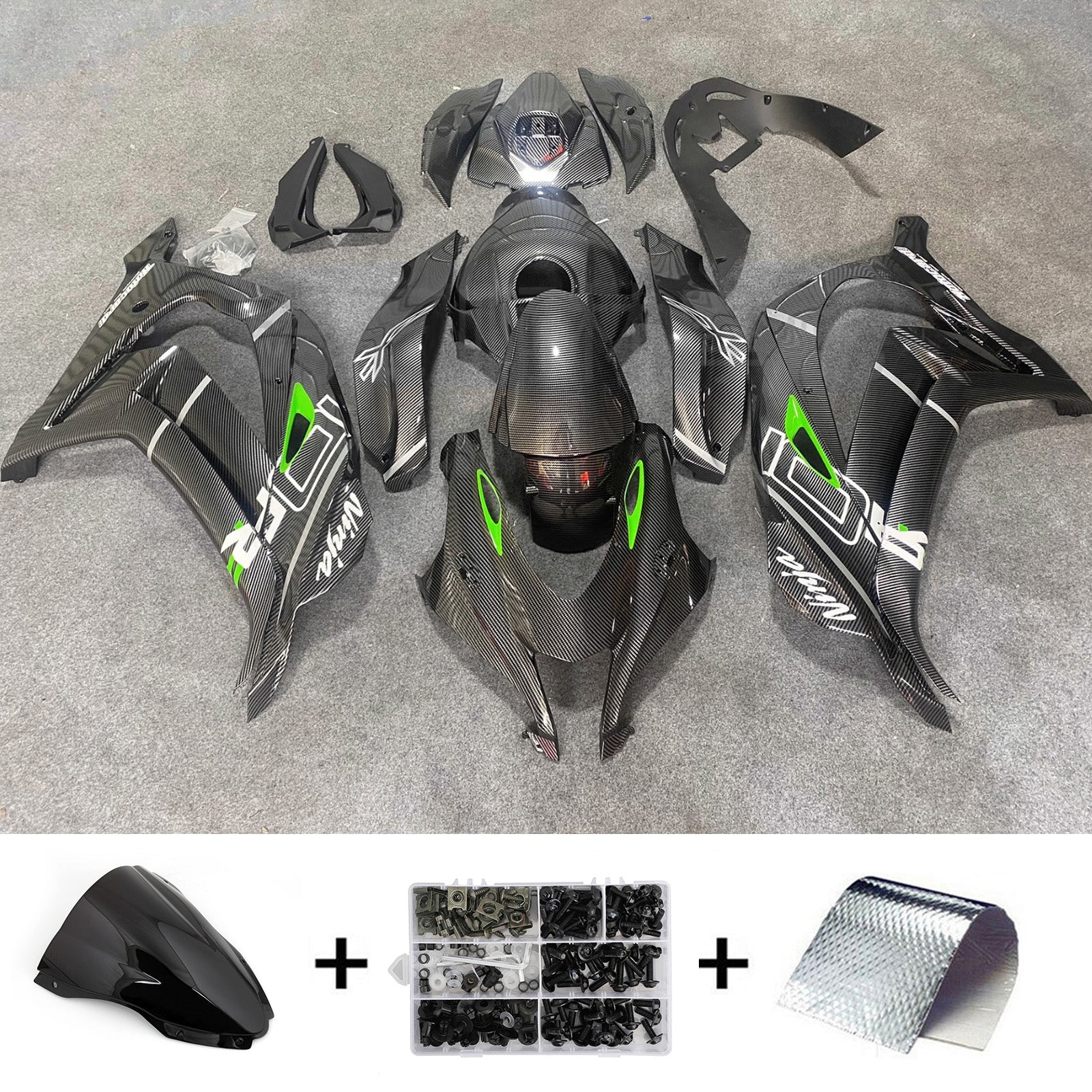 Injection Fairing Kit Bodywork Plastic ABS fit For Kawasaki ZX10R 2016-2020
