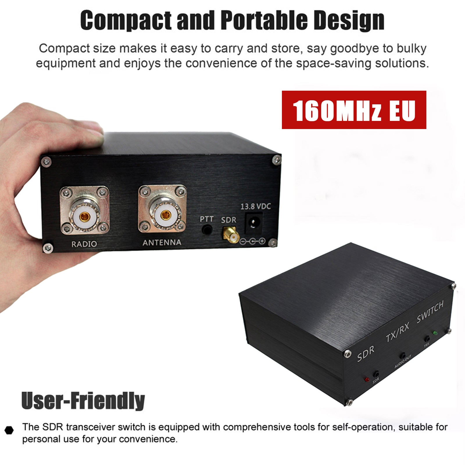 SDR -mottagningsomkopplingsantenn som delar sändtagare TR Switch Box 100W DC 160MHz EU -kontakt