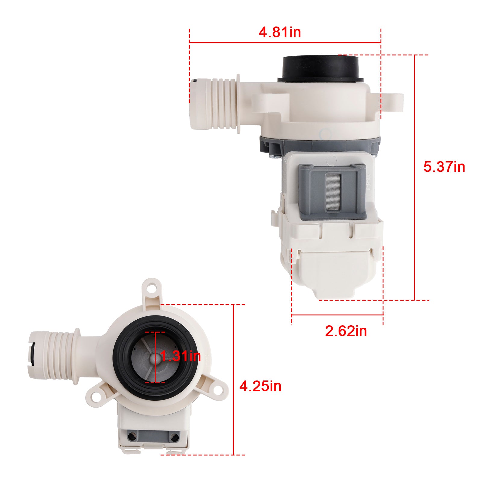 W11399437 W11259498 Afvoerpomp voor wasmachine Whirlpool Kenmore Crosley