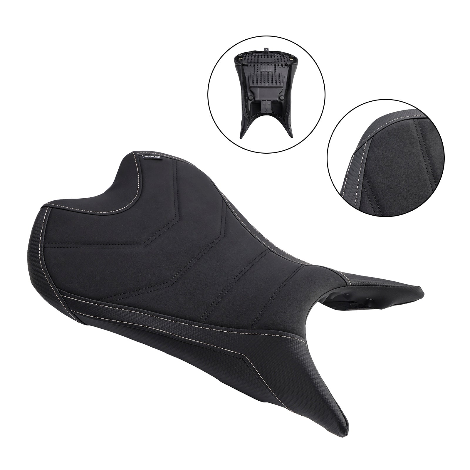2023-2024 Street Triple 765/S/R Asiento delantero Raider Cojín del conductor Pu