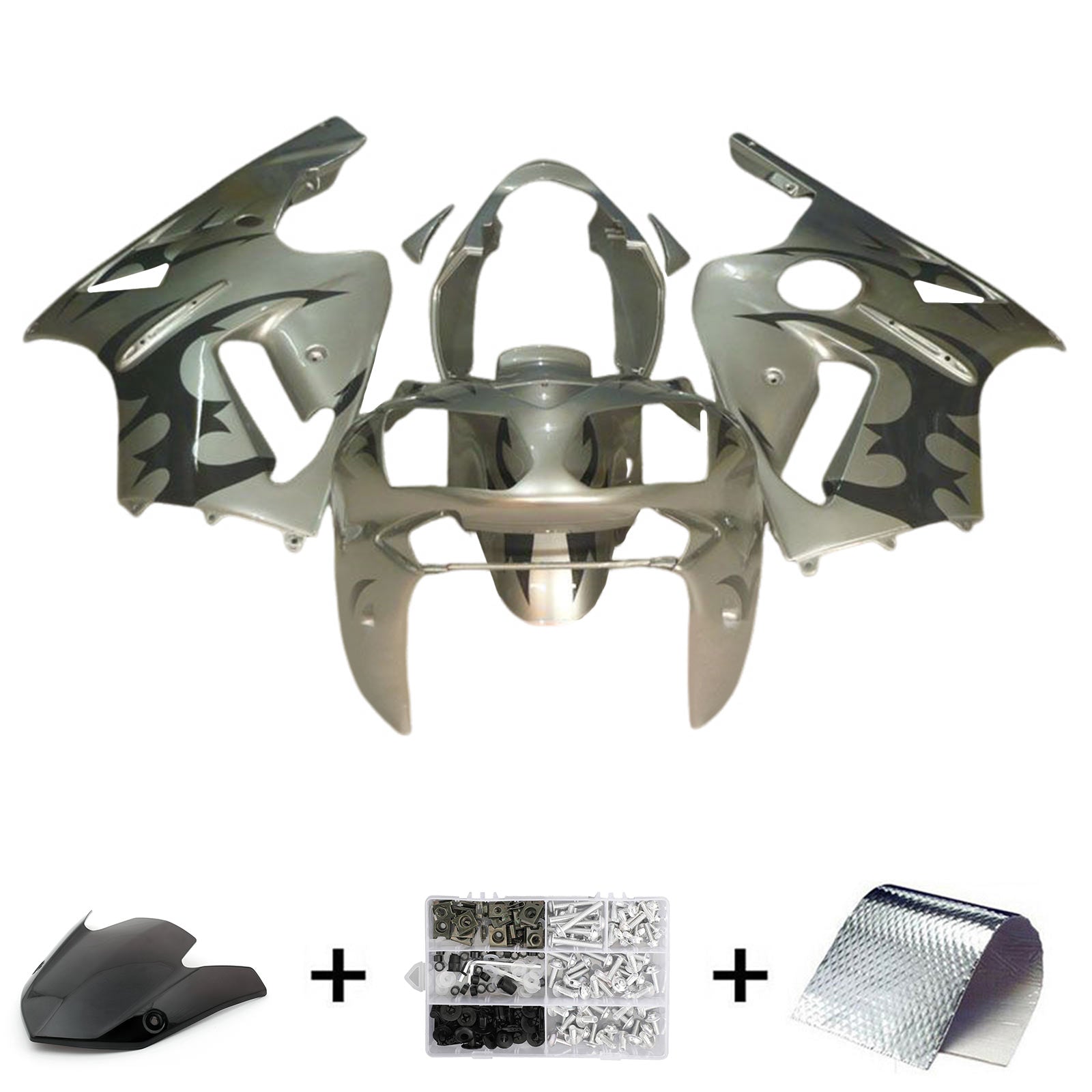 2002-2005 KAWASAKI ZX12R Injektionsmässa Kit Bodywork Plastic ABS