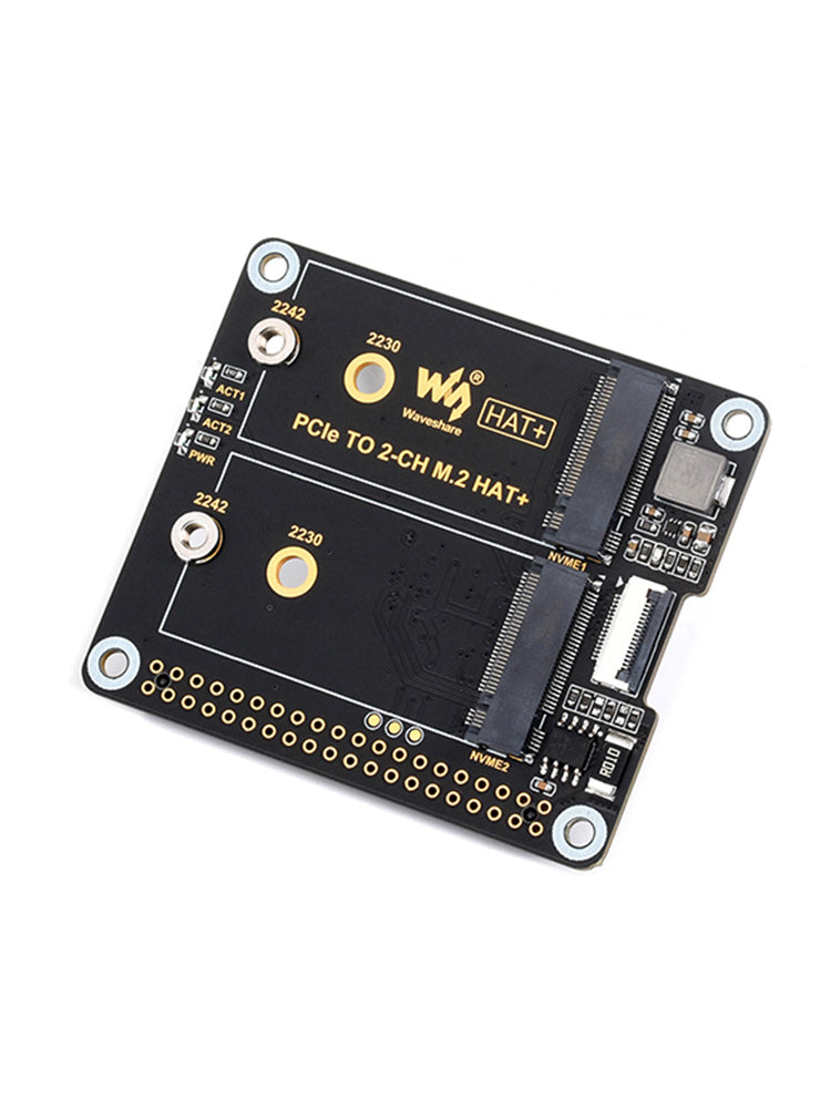 Raspberry PI 5: e generationens PCIe till dubbelkanal M.2 Adaptertavla Dual M.2