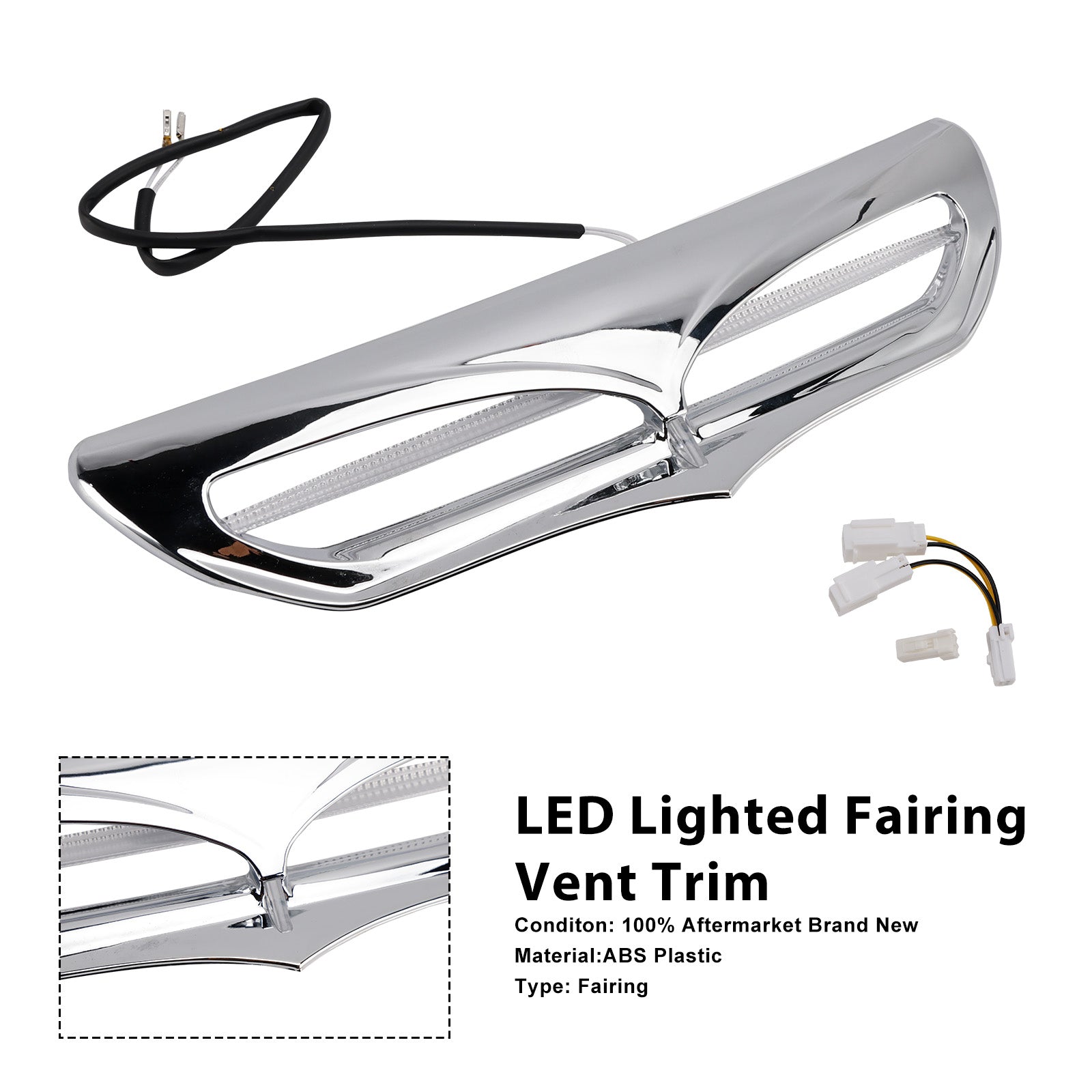 LED Lighted Fairing Vent Trim For Electra Street Glide FLHTCU 2014-2022