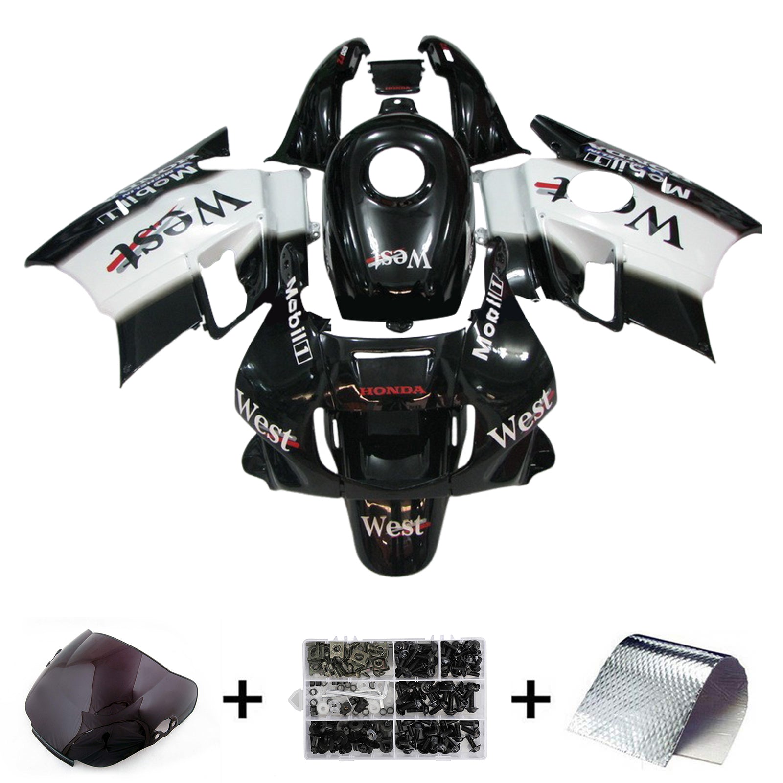 1991-1994 Honda CBR600 F2 Kit de carenado de inyección Carrocería Plástico ABS