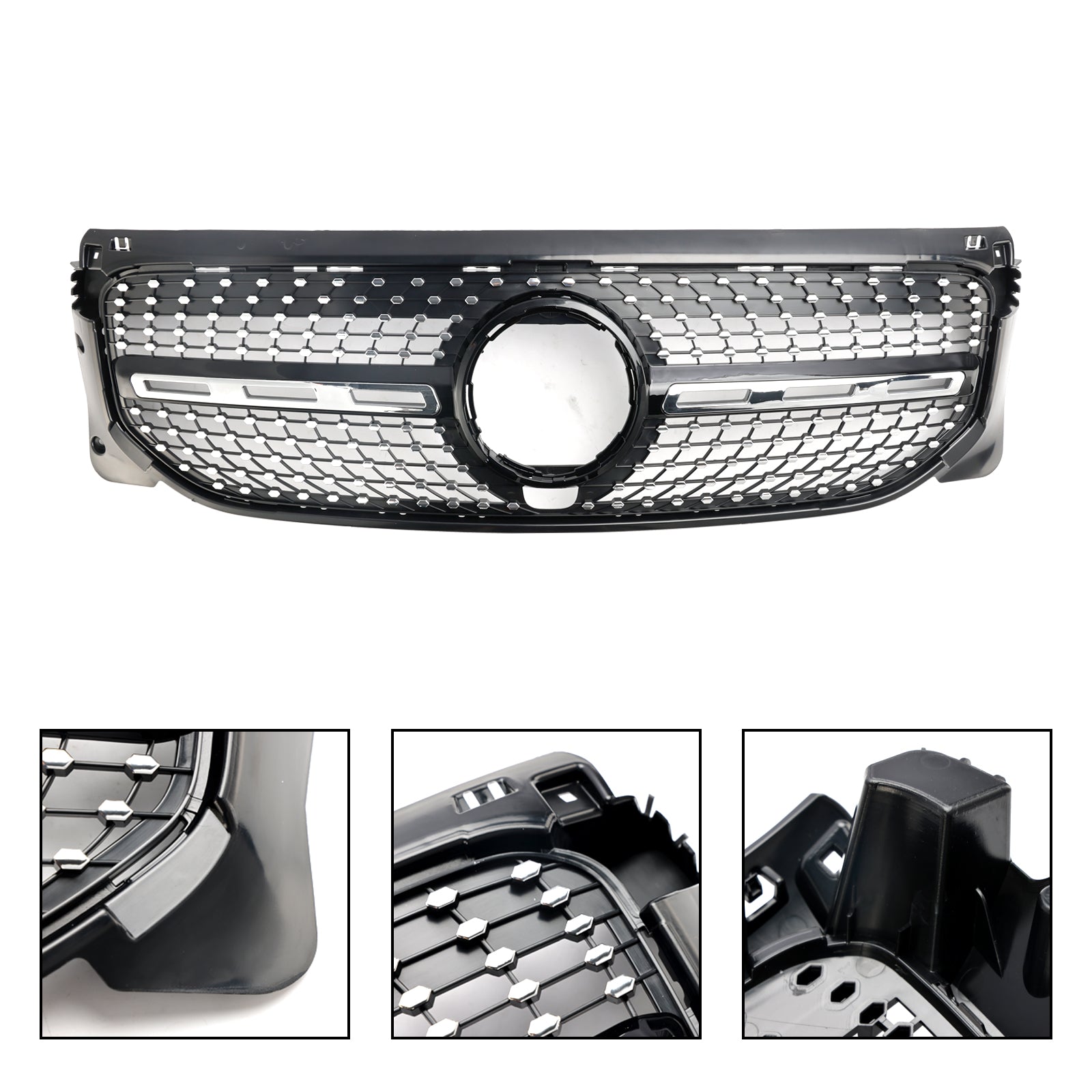 Grille de calandre de pare-chocs avant en diamant pour Mercedes Benz GLB X247 2020-2023