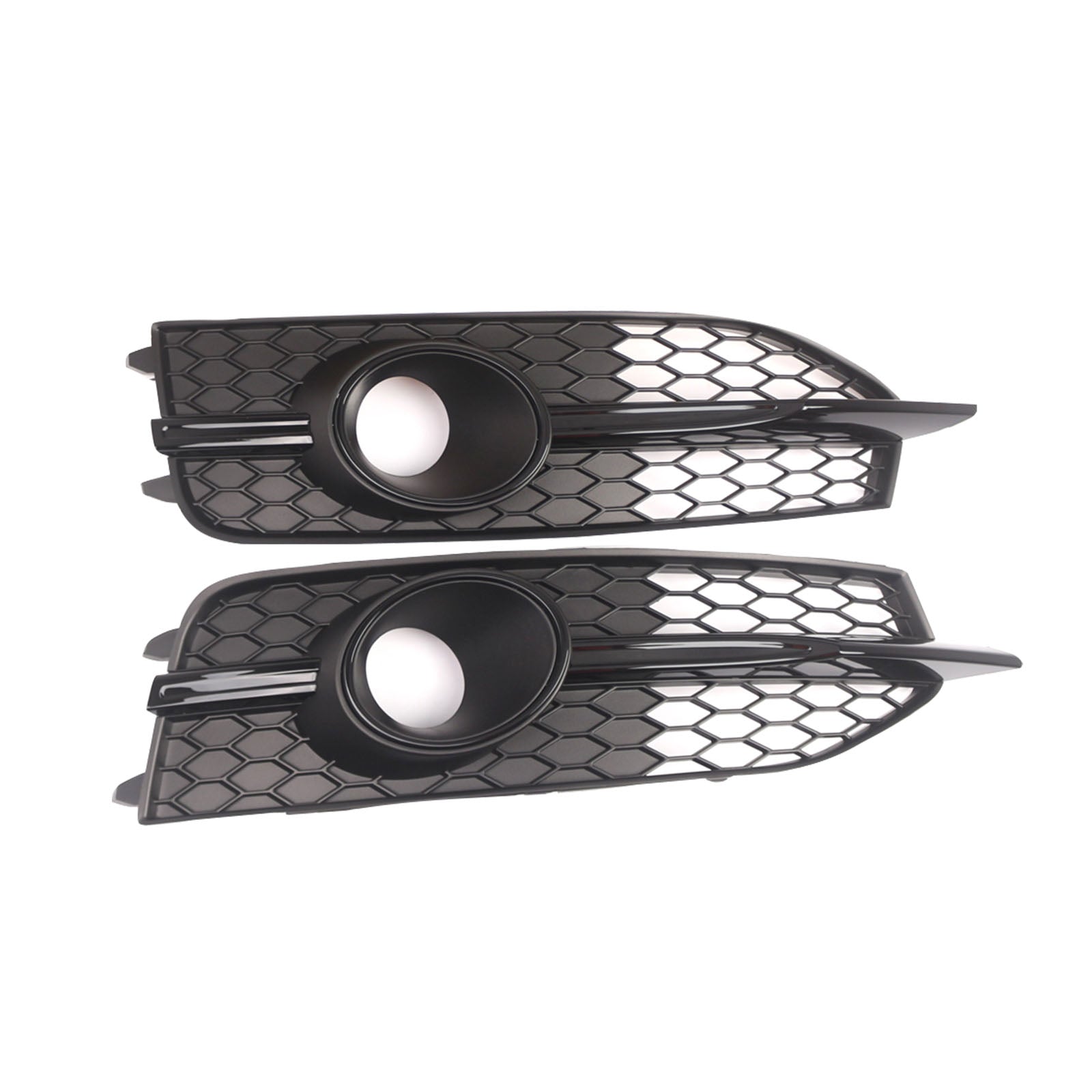 Black Front Bumper Fog Light Grille Cover Bezel Fit Audi S7 A7 S-Line 2012-2015