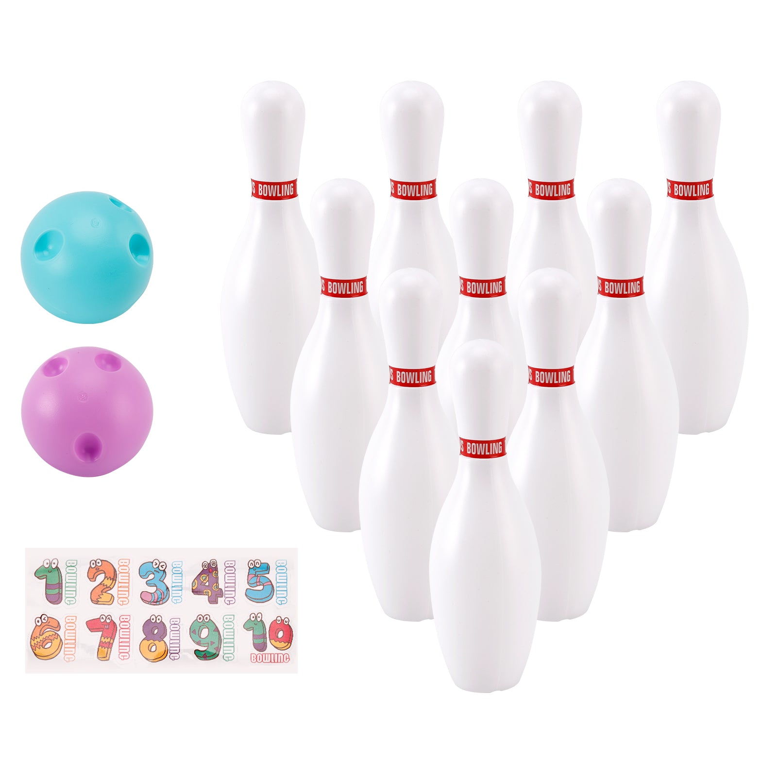 19cm lichtgevende bowlingbalset voor kinderen binnen & Buitenfeestspel speelgoed cadeau