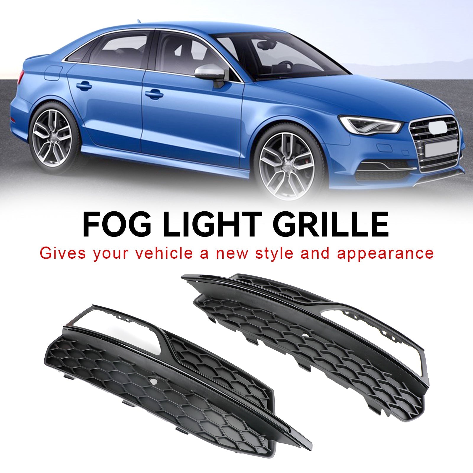 2013-2016 Audi A3 S-Line Dolný nárazník hmlová hmla Grill Grill Grill