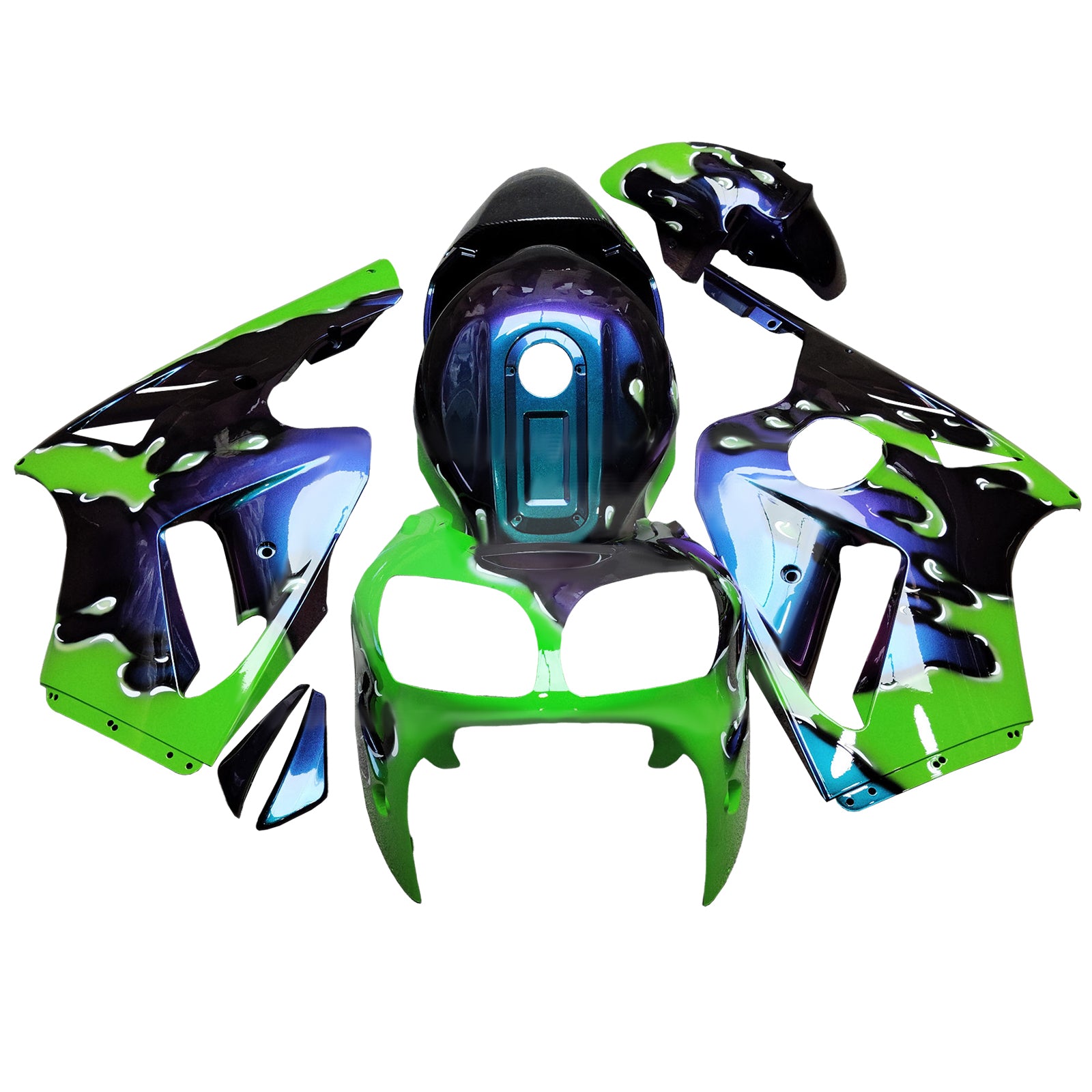 Injection Fairing Kit Bodywork Plastic ABS fit For Kawasaki ZX12R 2000-2001