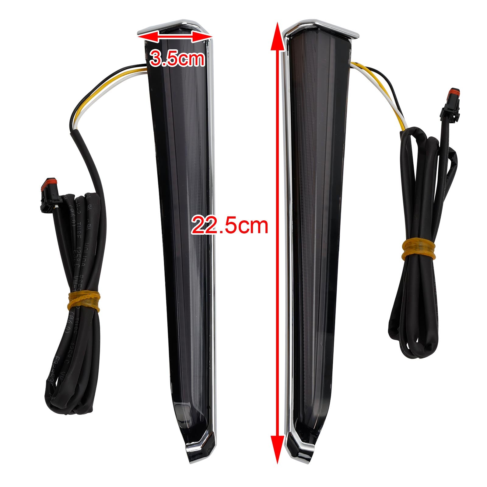 45801 Luces LED de carenado inferior Fang para Touring Road Glide 2014-2023 Cromo