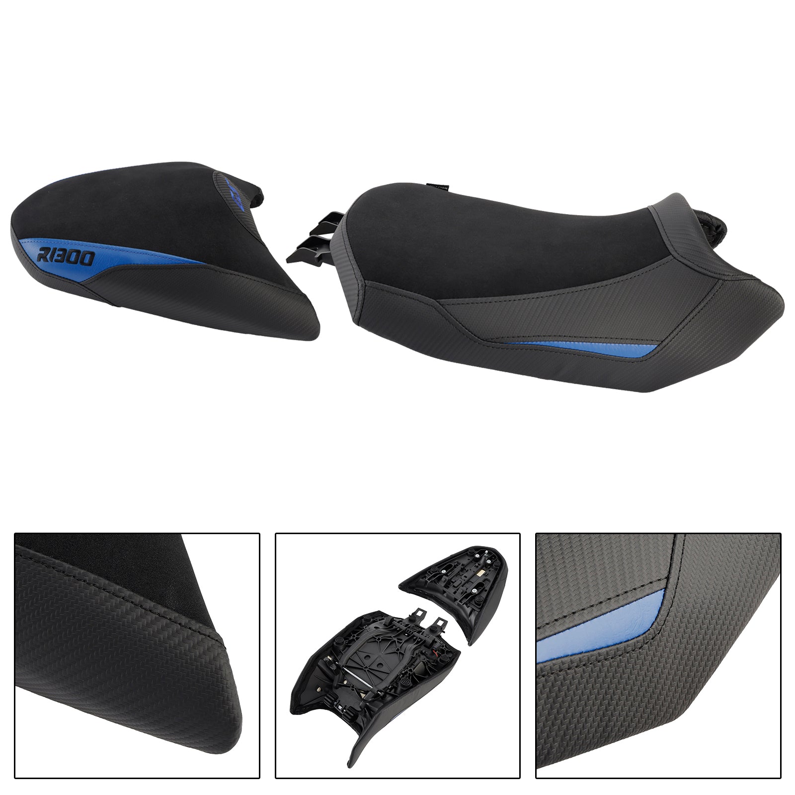 Front&Rear Raider Passenger Cushion Kit Blue For Bmw R1300Gs R 1300 Gs 24-25