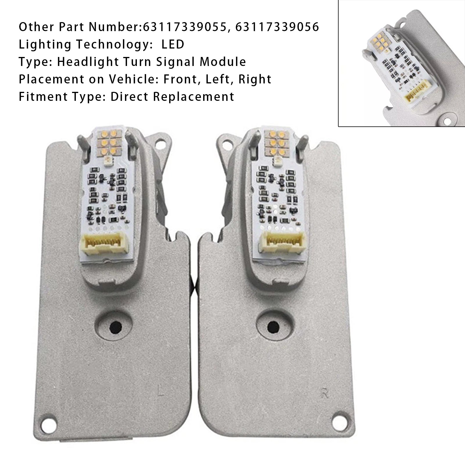 2x modul svetlometov LED 63117339055 56 pre BMW 7 Series F01 F02 LCI