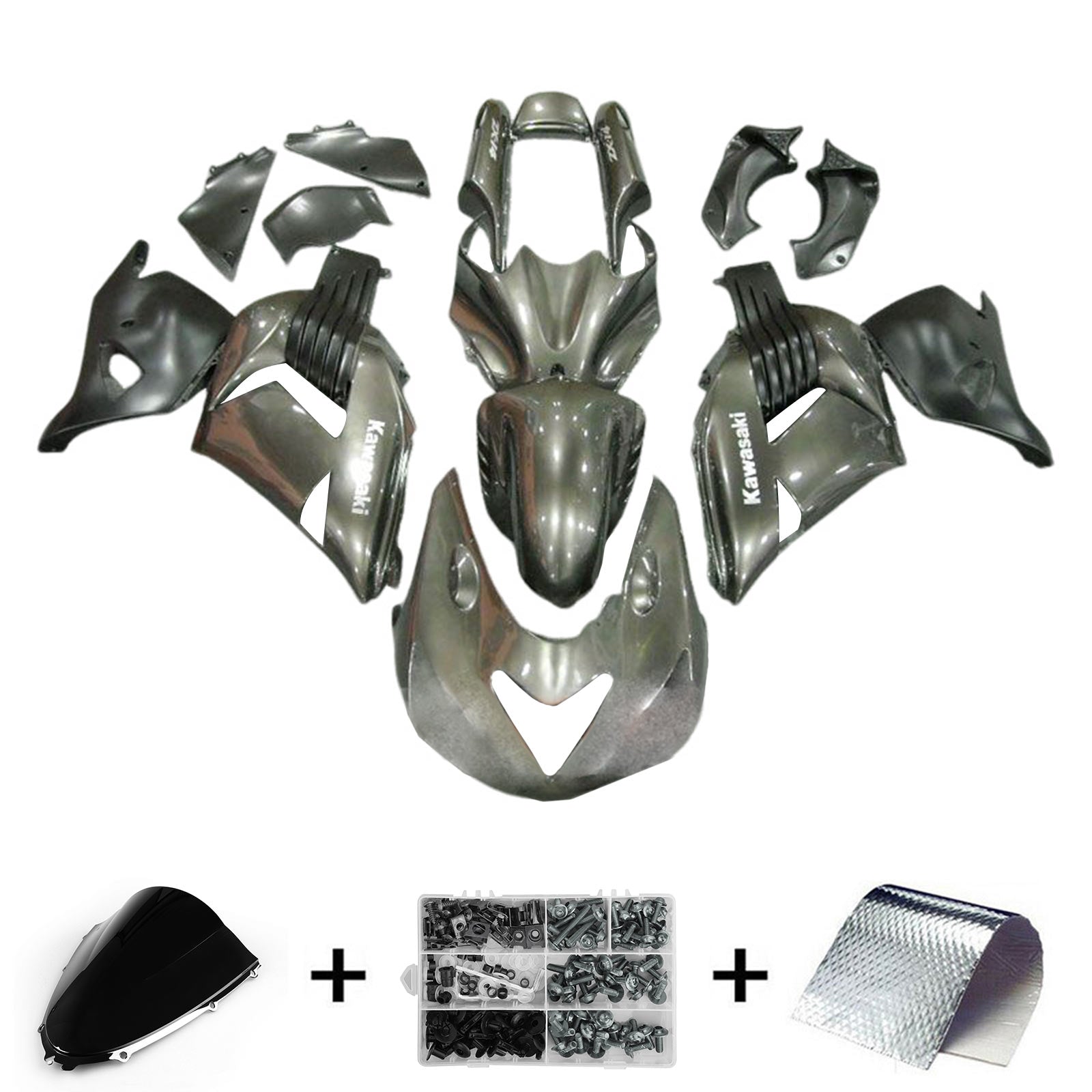 2006-2011 Kawasaki ZX14R ZZR1400 injectiekuipset carrosserie