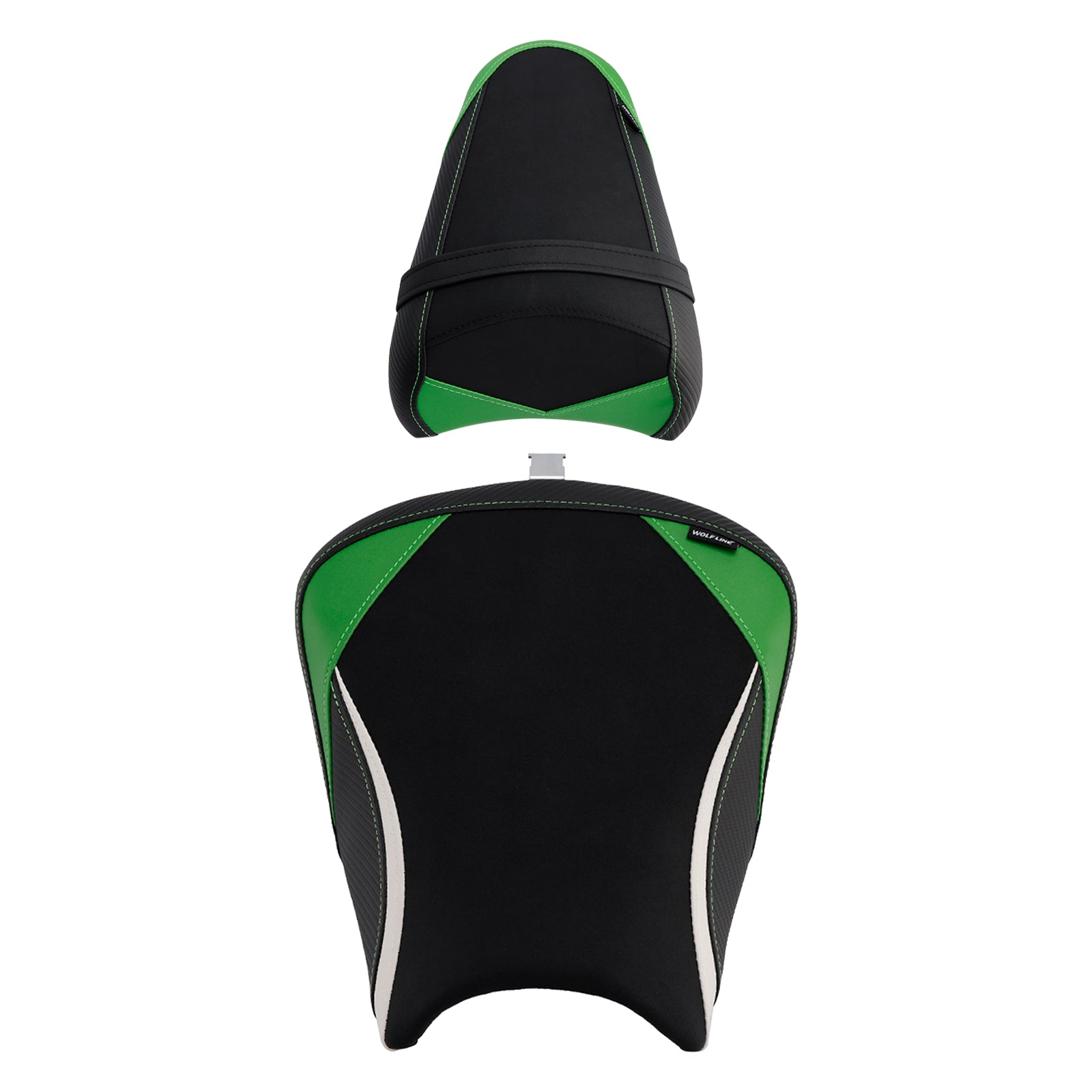 Driver&Passenger Seat Rear Cushion White For Kawasaki Ninja 650 Z650 2017-2025