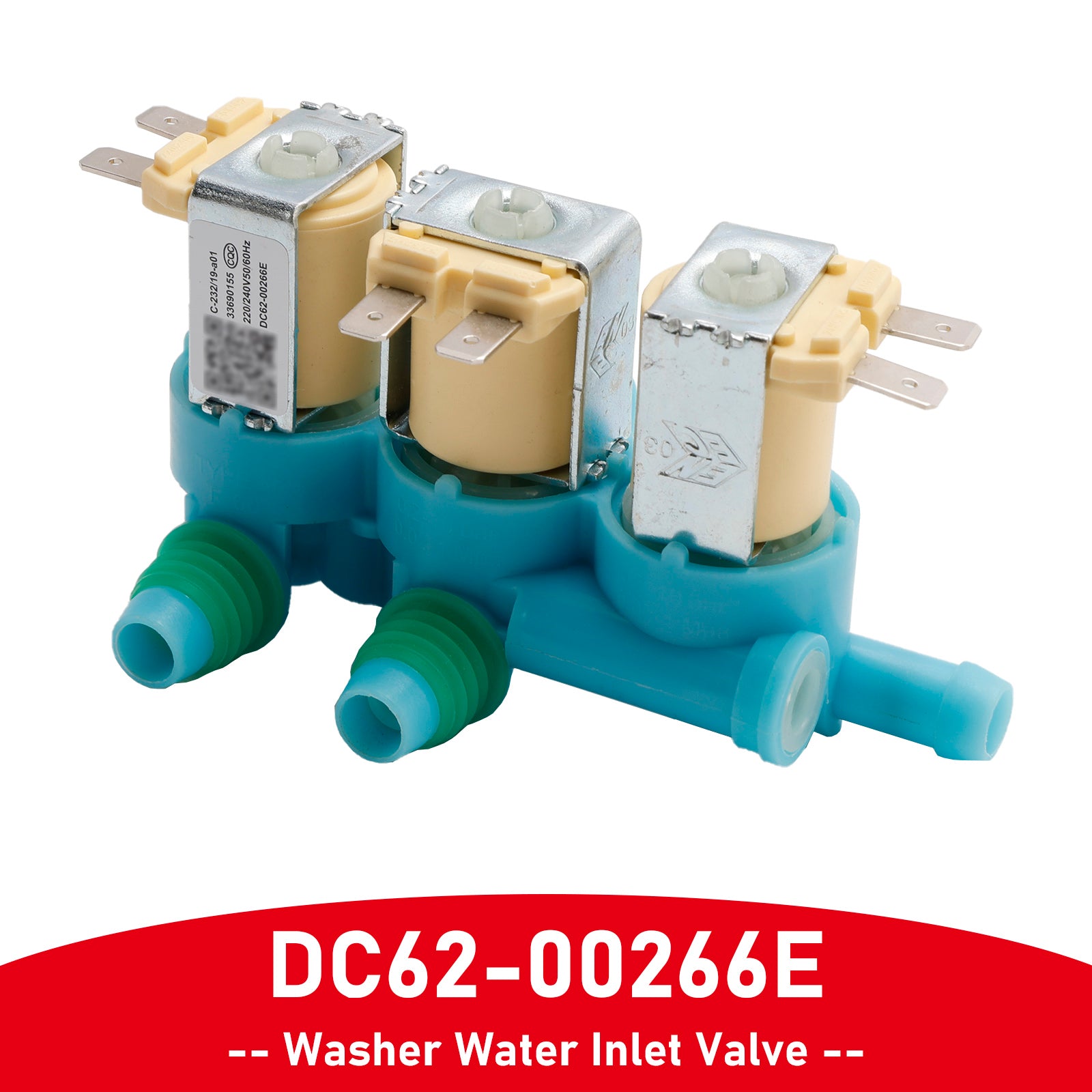 DC62-00266E Wasmachine Waterinlaatklep voor Samsung Wasmachine DC62-00311G DC62-00311C