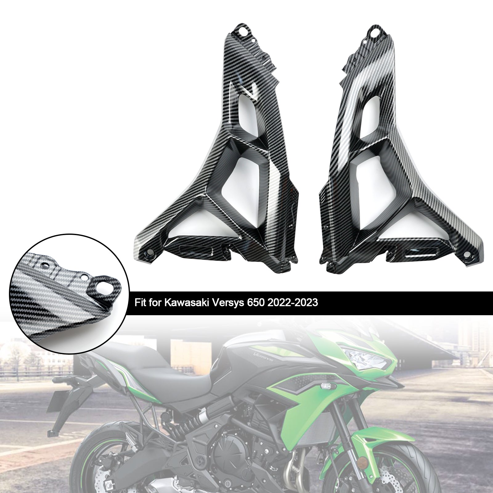 Panelový panel na prívodný vetranie na vetraní pre Kawasaki versys 650 2022-2024