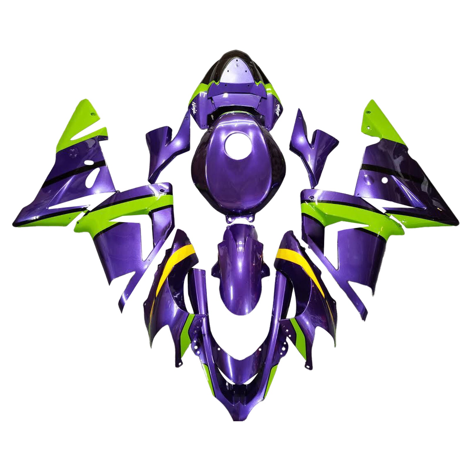 Injectiekuipset carrosserie kunststof ABS geschikt voor Kawasaki ZX10R 2004-2005