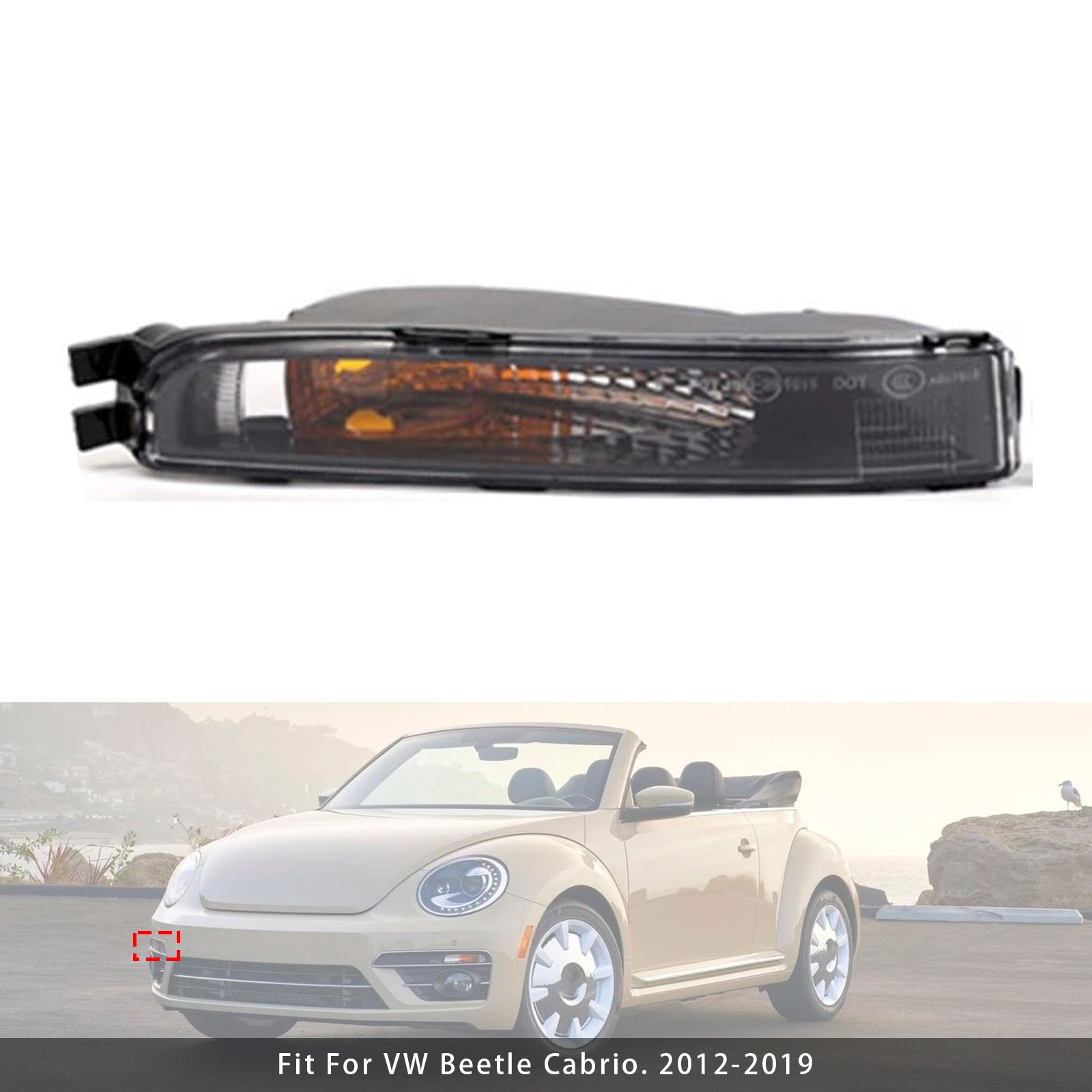 2012-2019 Volkswagen Beetle 1 Pcs Front Bumper Right Turn Signal Light 5C5953042A