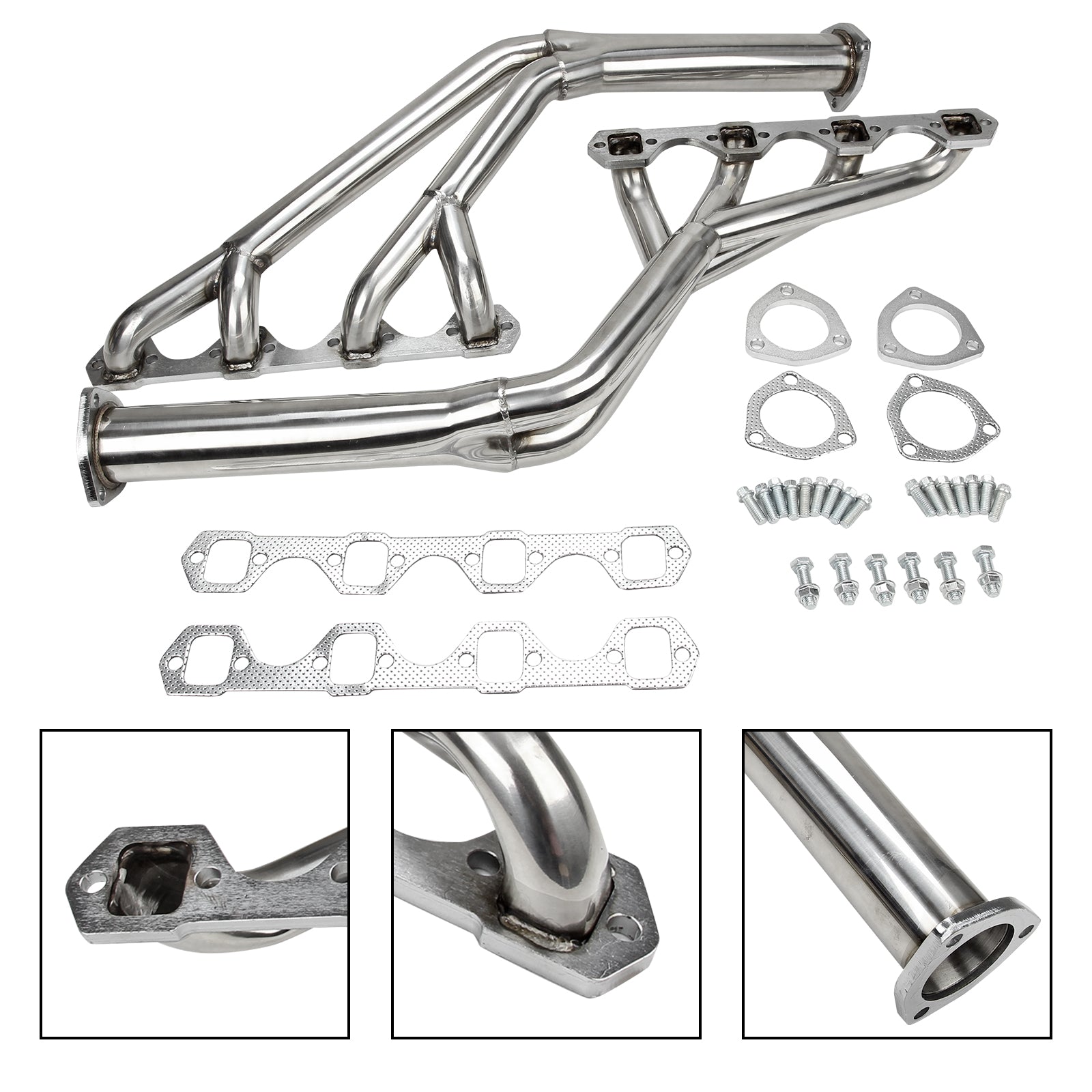 Colector de cabecera compatible con Mustang 260/289/302 V8 64-70 Tri-y Header de acero inoxidable