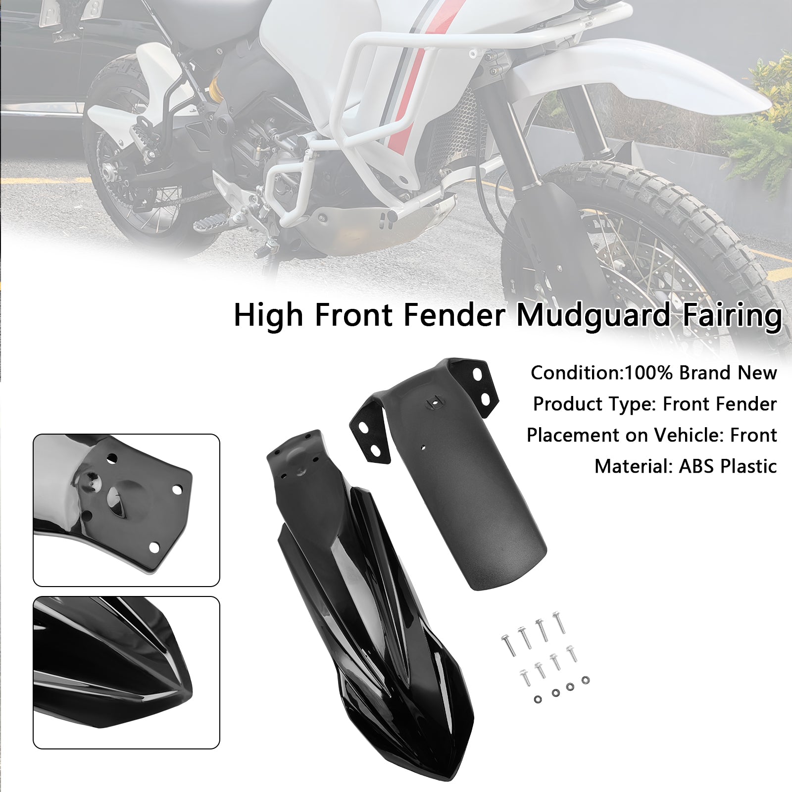 High Front Fender Mudguard Fairing For Yamaha Tenere 700 2019-2024