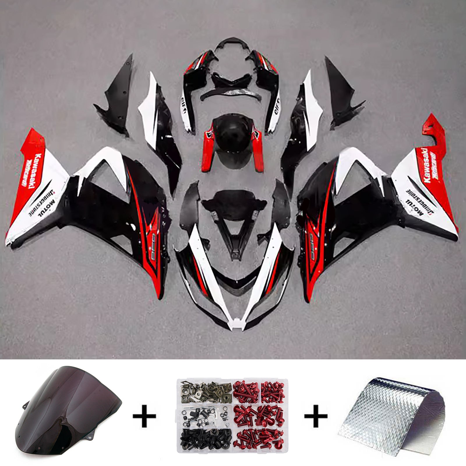 Injection Fairing Kit Bodywork Plastic ABS fit For Kawasaki ZX6R 636 2013-2018