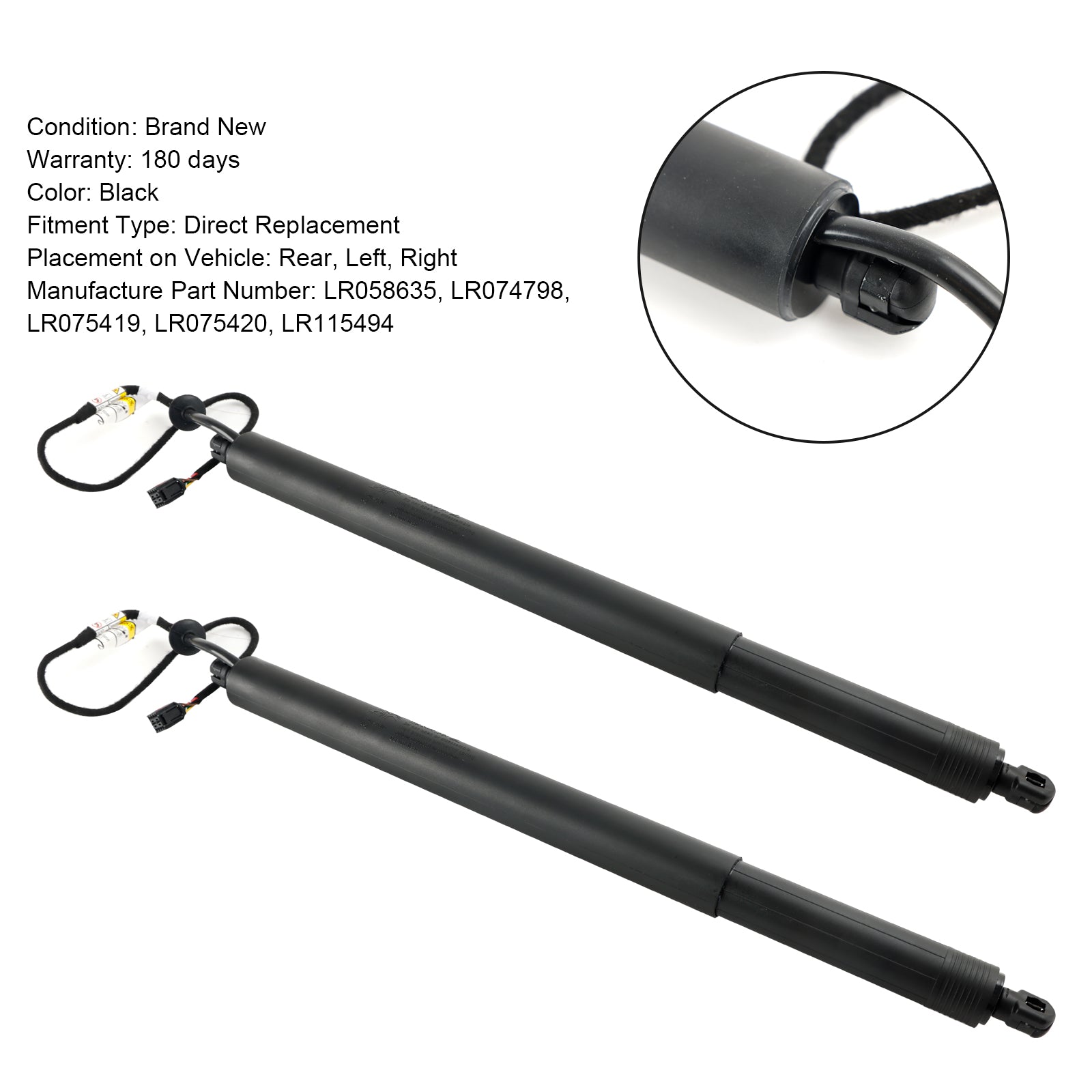 2015-2019 Land Rover Discovery Sport 2PCS Electric Tailgate Strut LR075420 LR058635 LR074798