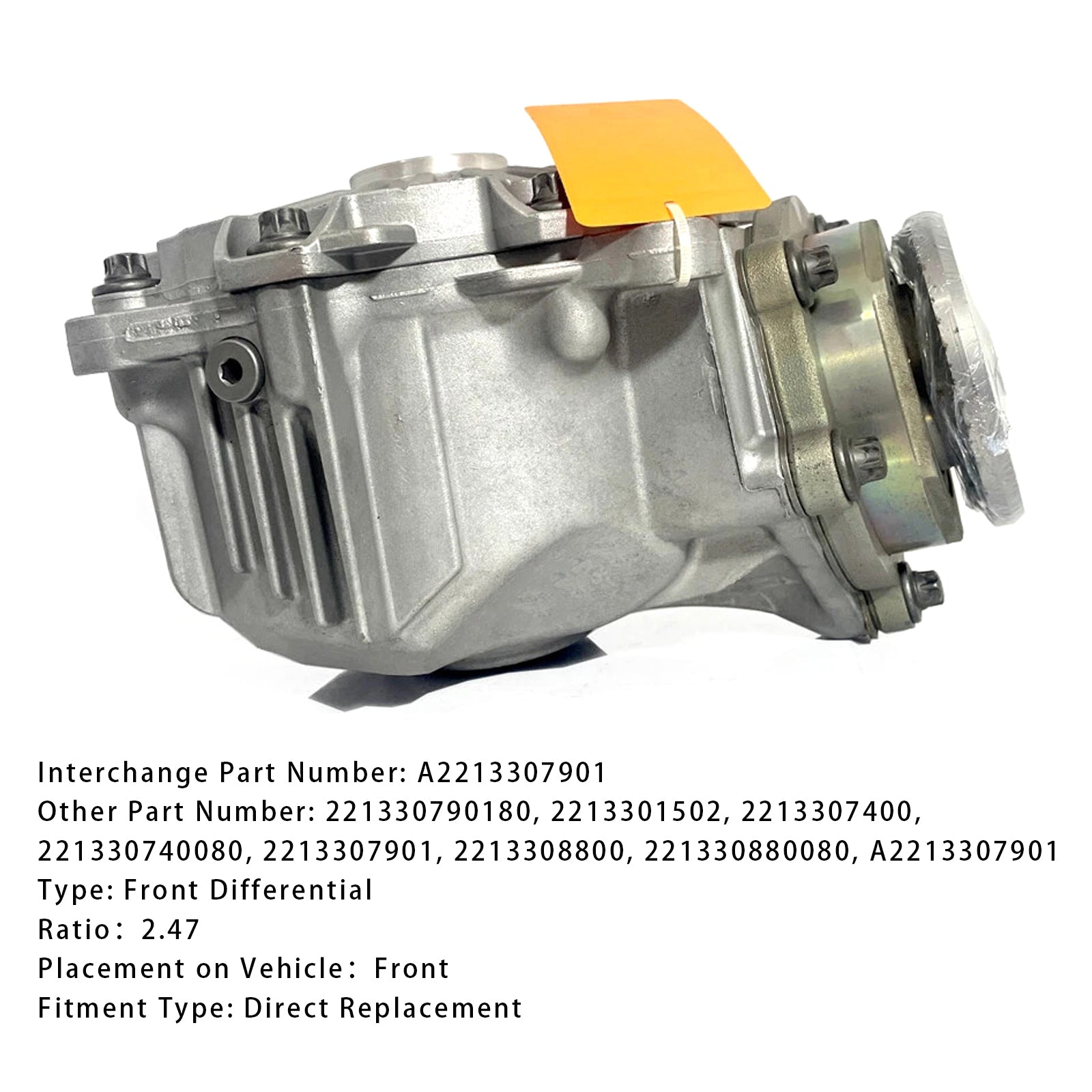 Mercedes-Benz CLS450 S63 S450 Assemblage différentiel d'essieu avant 2.47 Gear A2213307901