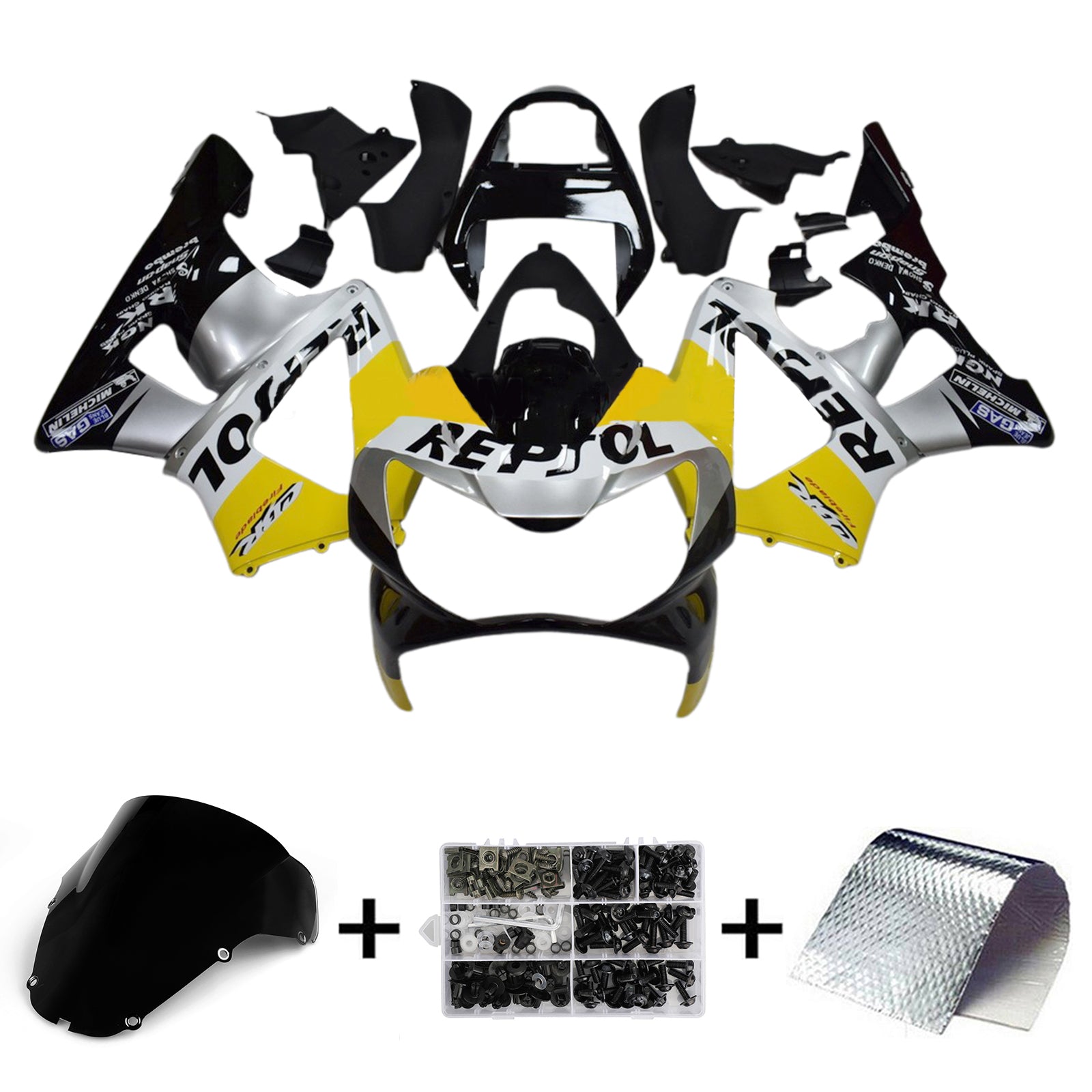 2000-2001 Honda CBR929RR Injeksjon Fairing Kit karosseri plast abs ABS