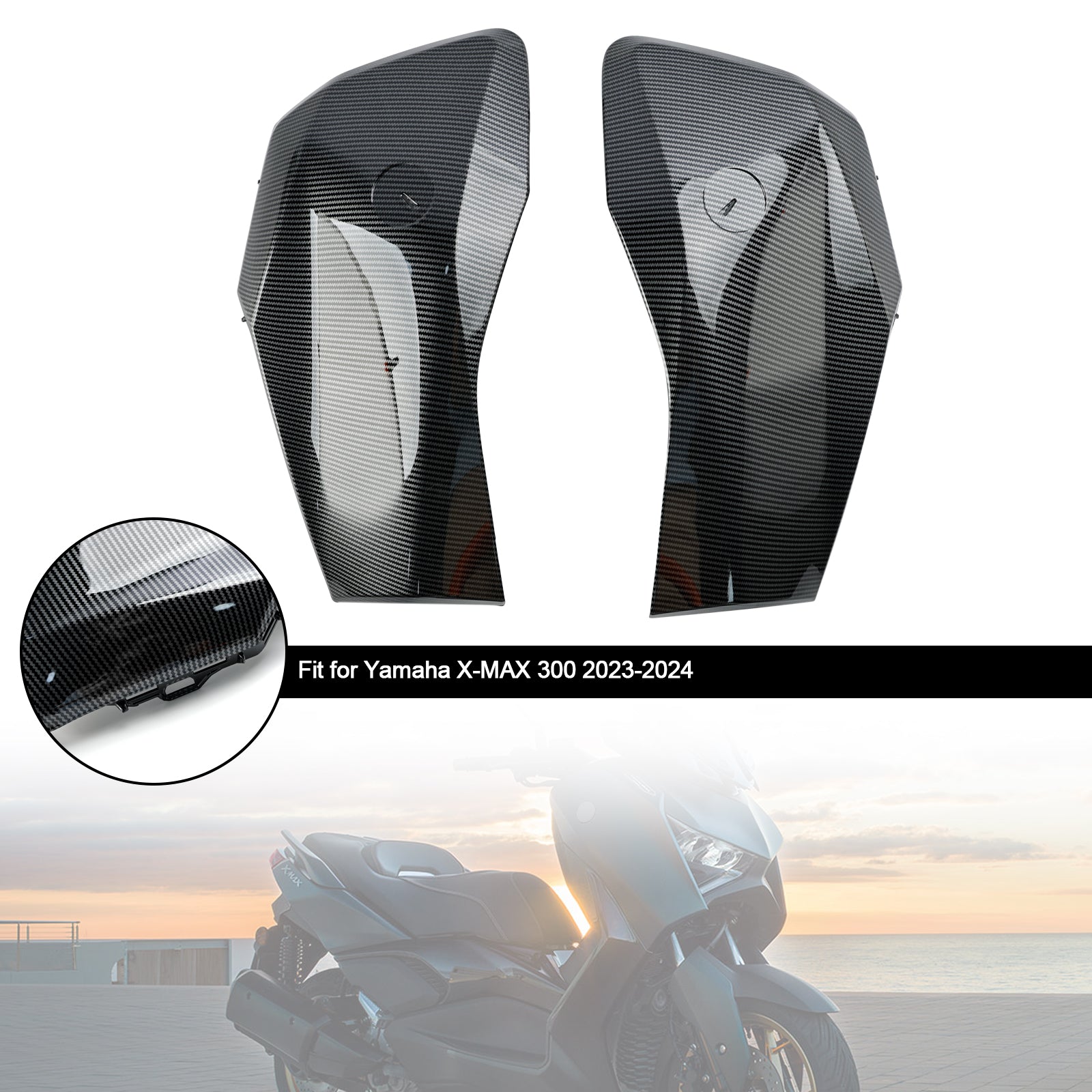 Tampa do painel do farol do lado frontal Cowl para Yamaha X-Max 300 2023-2024