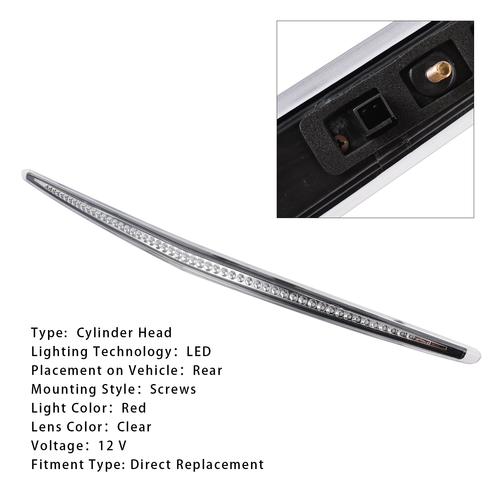 2006-2011 Cadillac DTS plná LED tretia LED tretia LED tretia brzdová brzdová brzdová lampa Biela 25844853