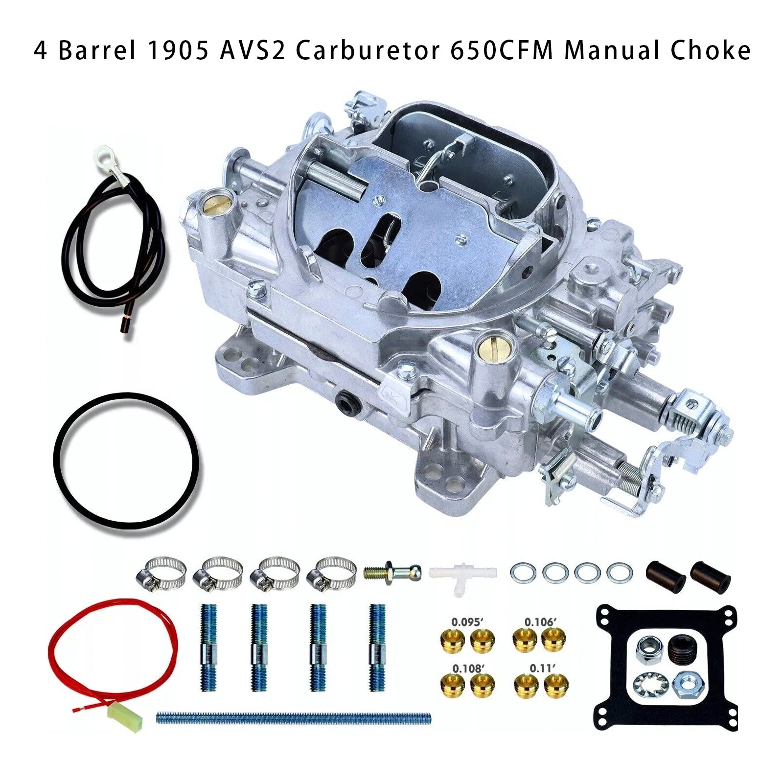 4 cilinder 1905 AVS2 carburateur 650CFM handmatige choke