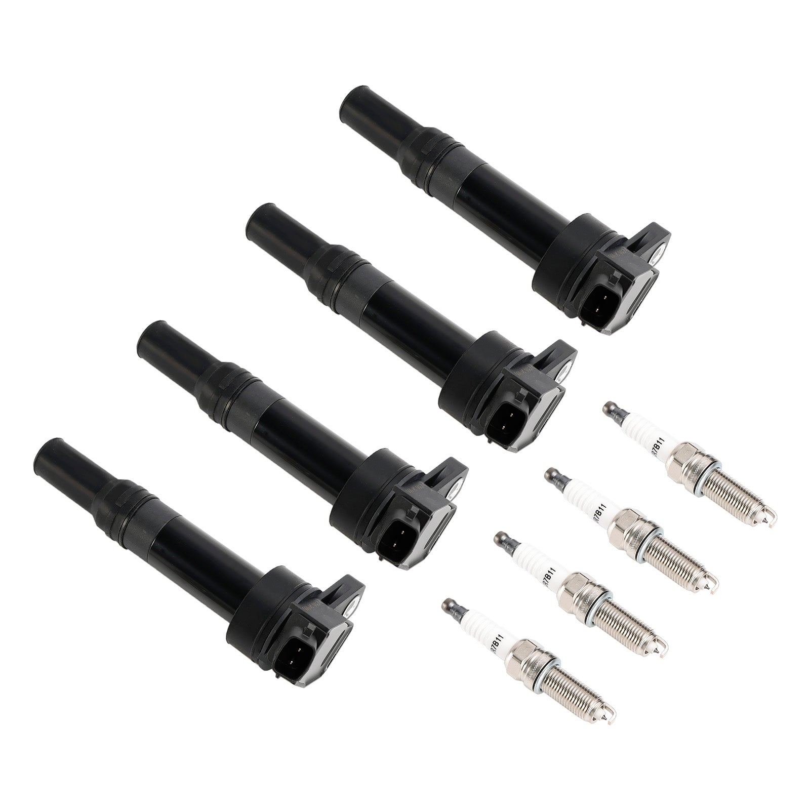 4x Bobina de ignição +vela de ignição UF651 para Kia Soul Forte Hyundai Elantra