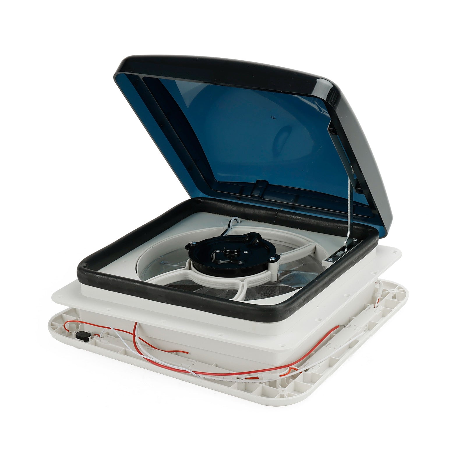 11" Ventilador de techo para caravana, motor de 3 velocidades, 12 V, tragaluz con luz LED