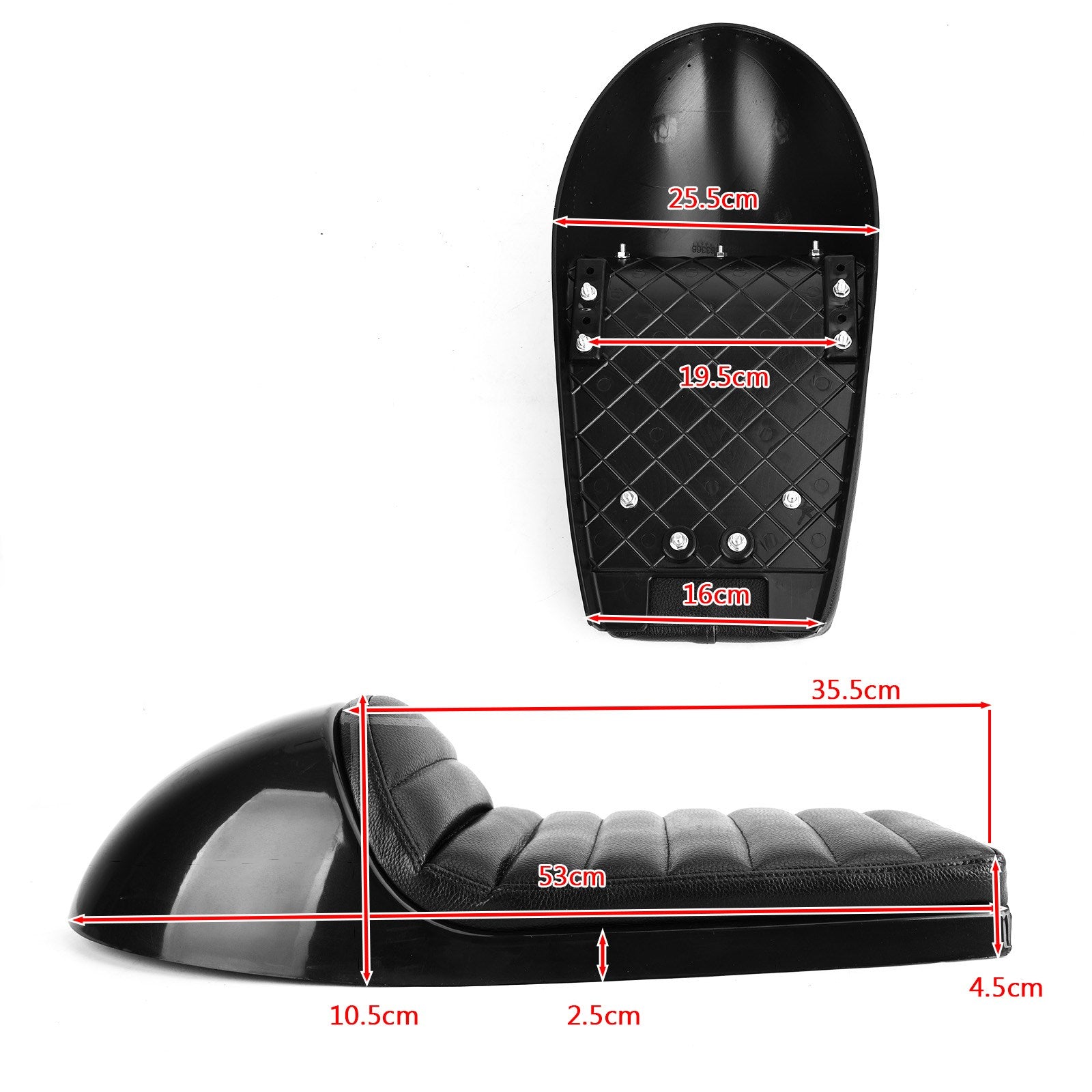 Honda CG-serien som CG125 Universal Cafe Racer Seat Retro Vintage Cushion Scrambler Sadelbänk