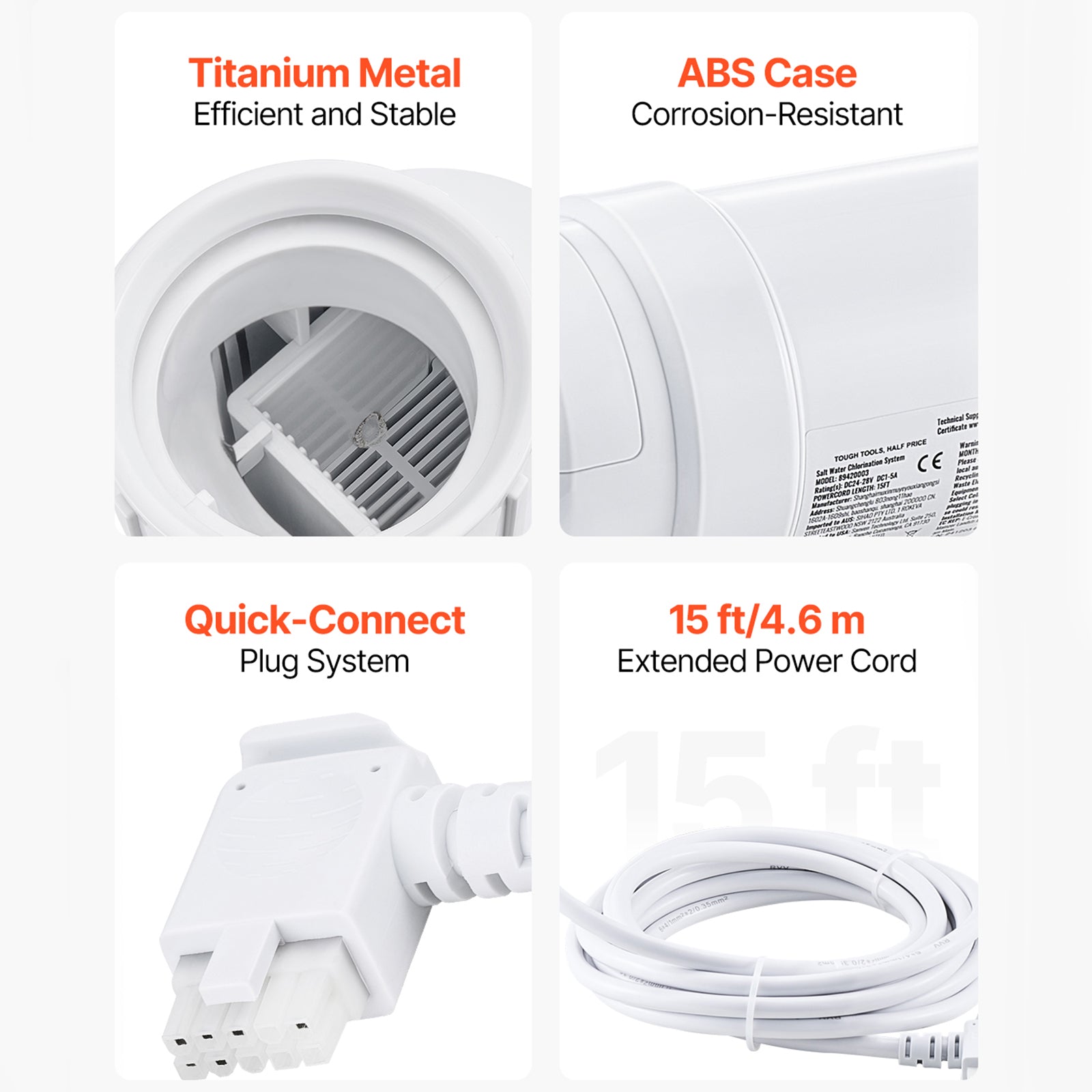 Saltklorgenerator 20Cell-15/89420001 40.000 liter for svømmebasseng