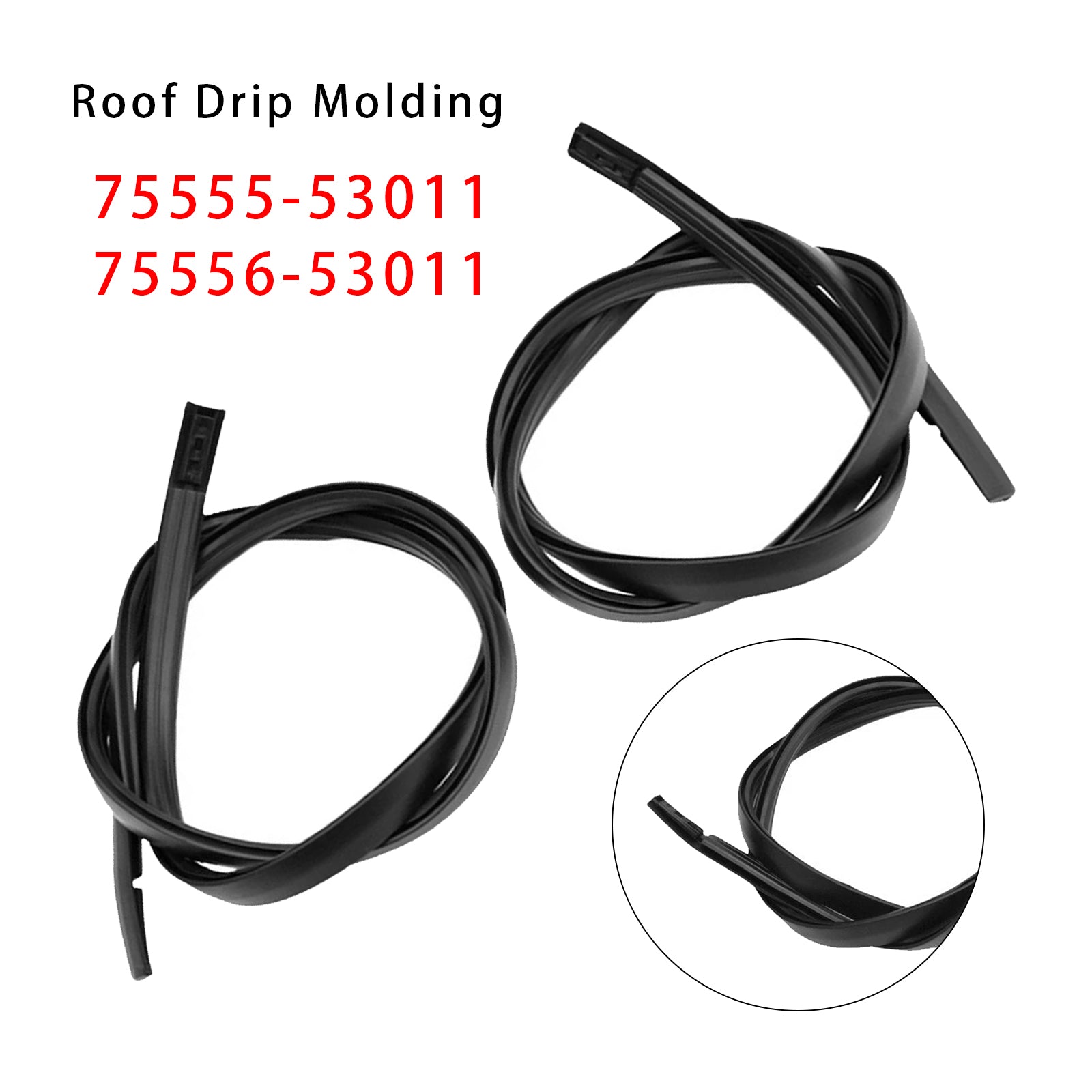 2x Left+Right Roof Drip Molding 75555-53011 75556-53011 For Lexus IS300 01-2005