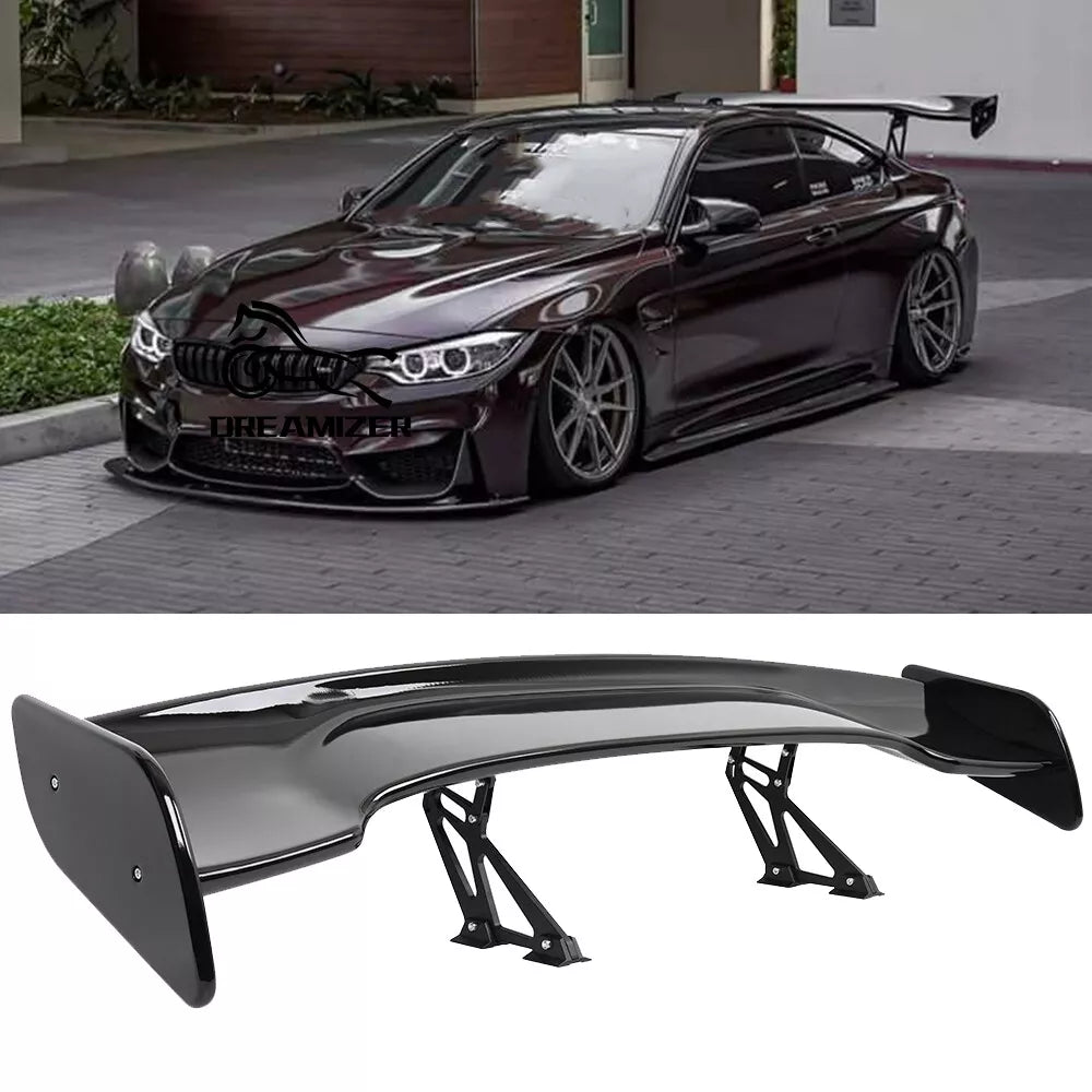 57" 145cm Universal Racing GT Style Down Force Trunk Spoiler Wing Glossy Black