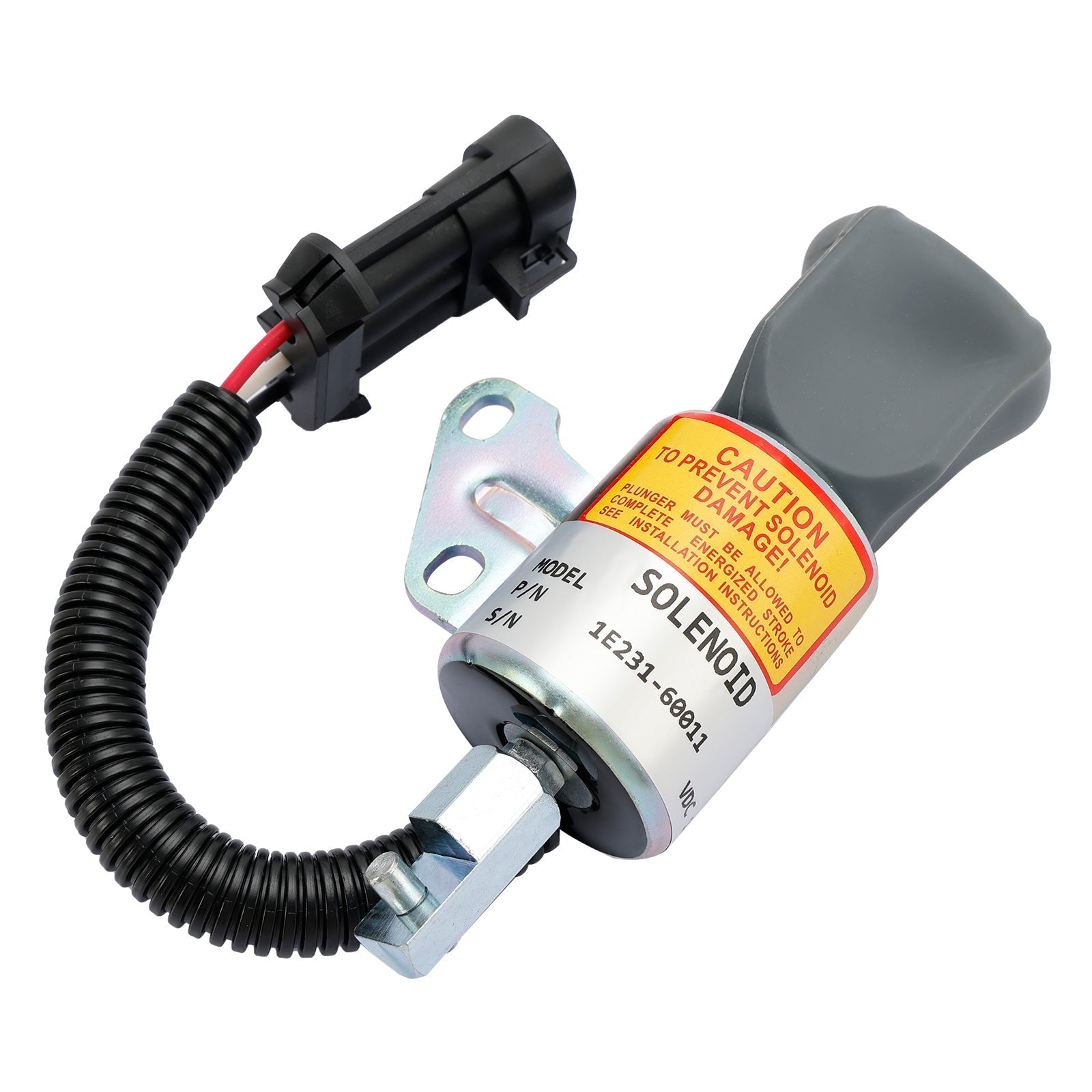1E231-60011 Solénoïde d'arrêt de carburant pour Kubota V2203 D722 D902 ENGLINE M8200