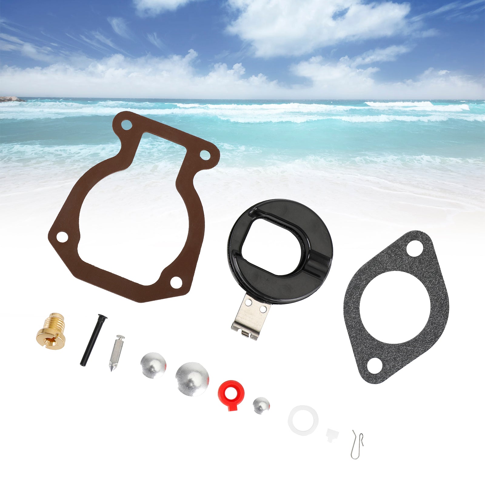 Förgasare Carb Rebuild Kit Fit för Johnson Evanrude 9,9 hk 15 hk 1974-88 398453