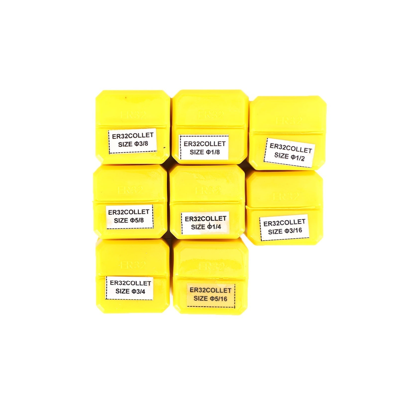 8pcs ER32 Spring Collet Set for CNC Milling Lathe Tool Graving Machine Steel