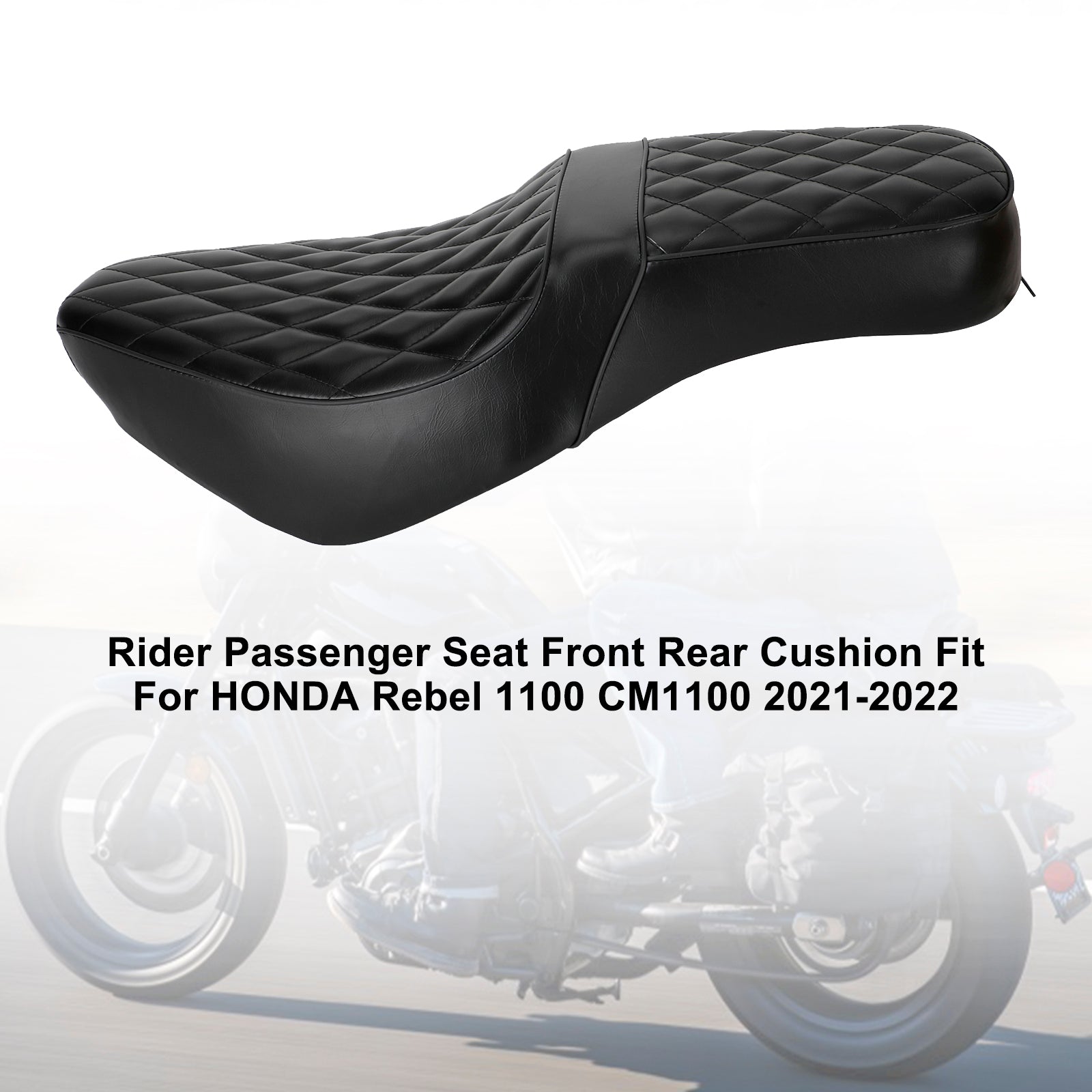 2021-2024 HONDA Rebel 1100 CM1100 Compleet kussen berijder passagiersstoel mat zwart