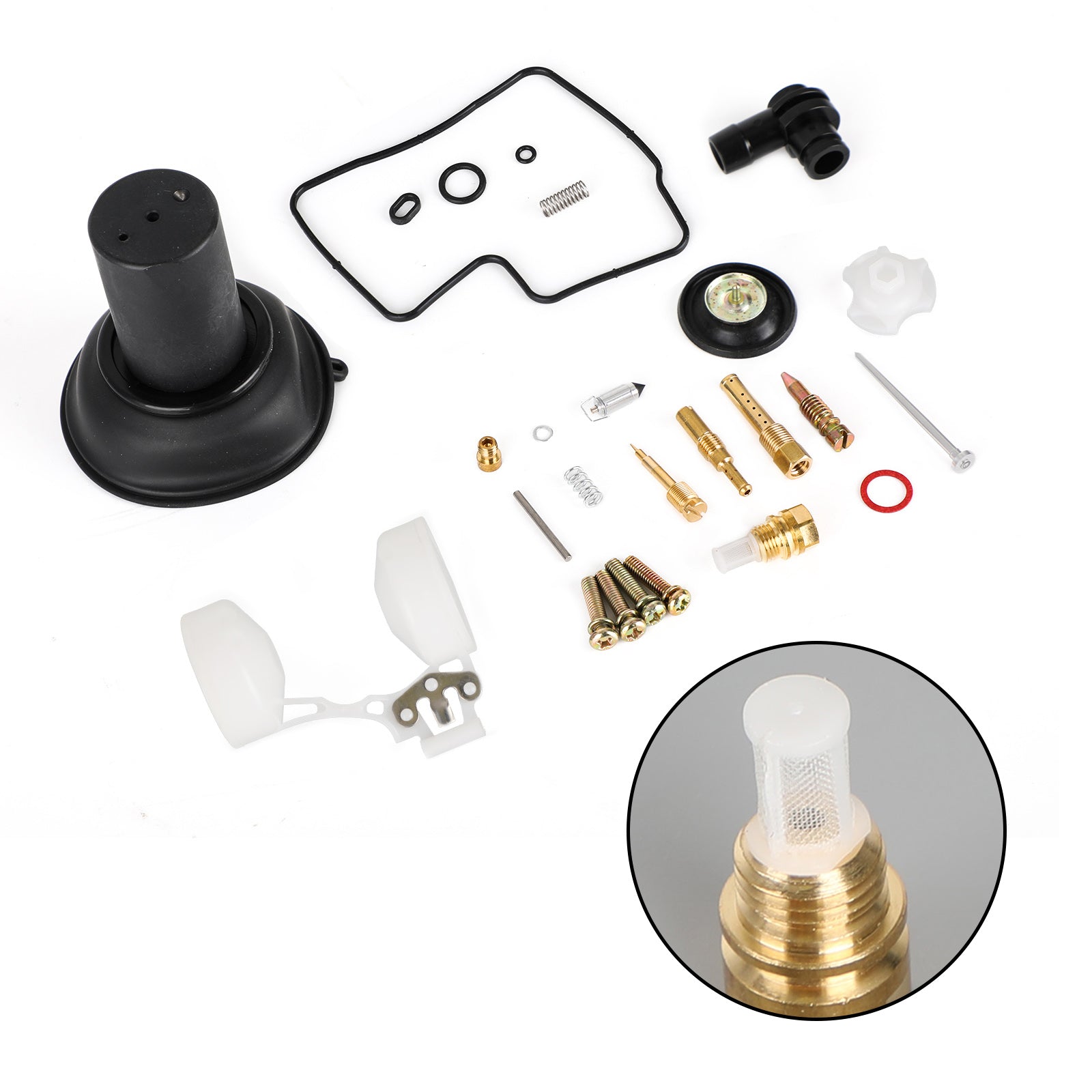 Forgasser, forgasserreparasjonssett med stempel & Flytemontering for Honda VLX400 Steed 400 Generisk