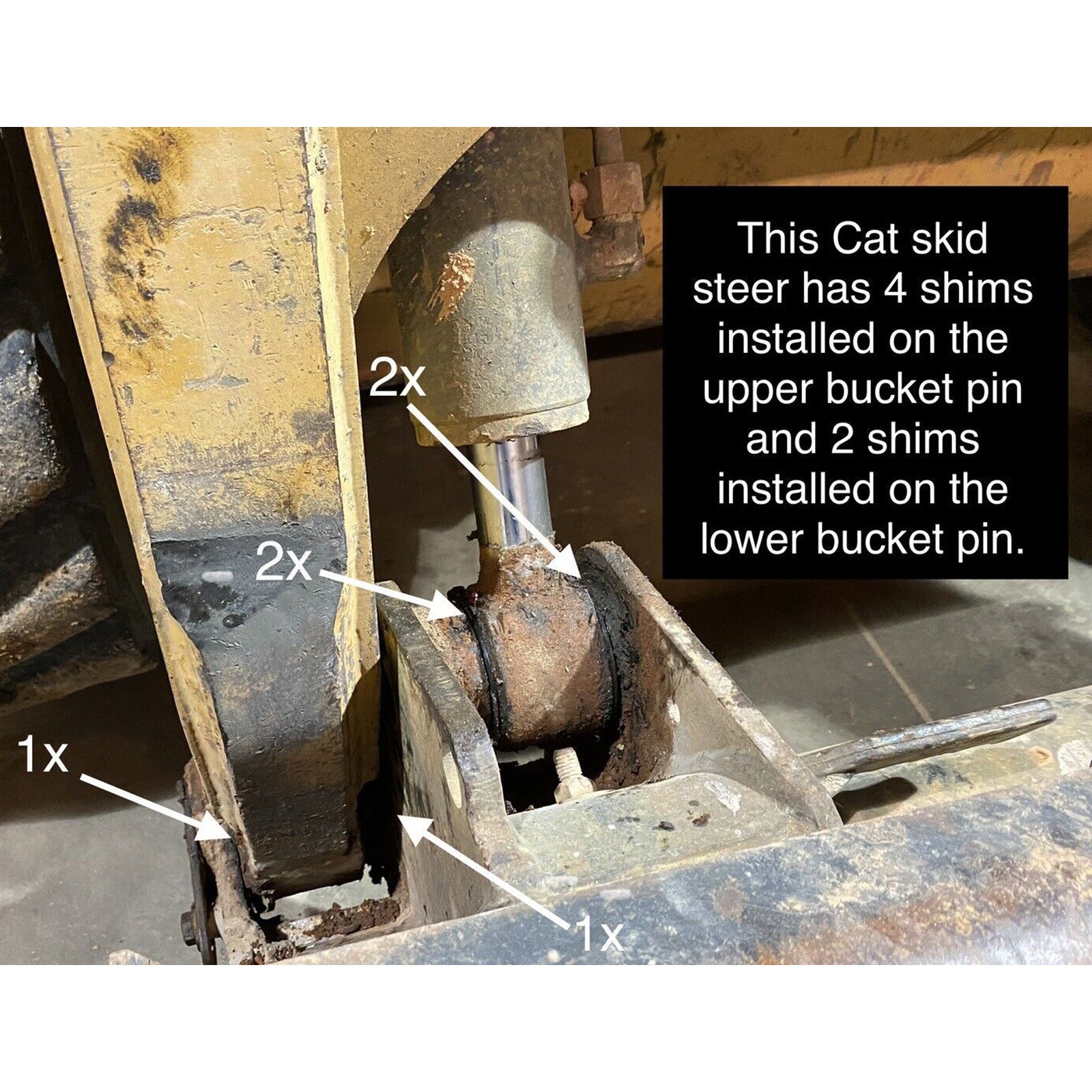 Kit de cales de goupille de seau d'excavatrice de 45MM pour le chat de direction de dérapage Bobcat Deere Komatsu