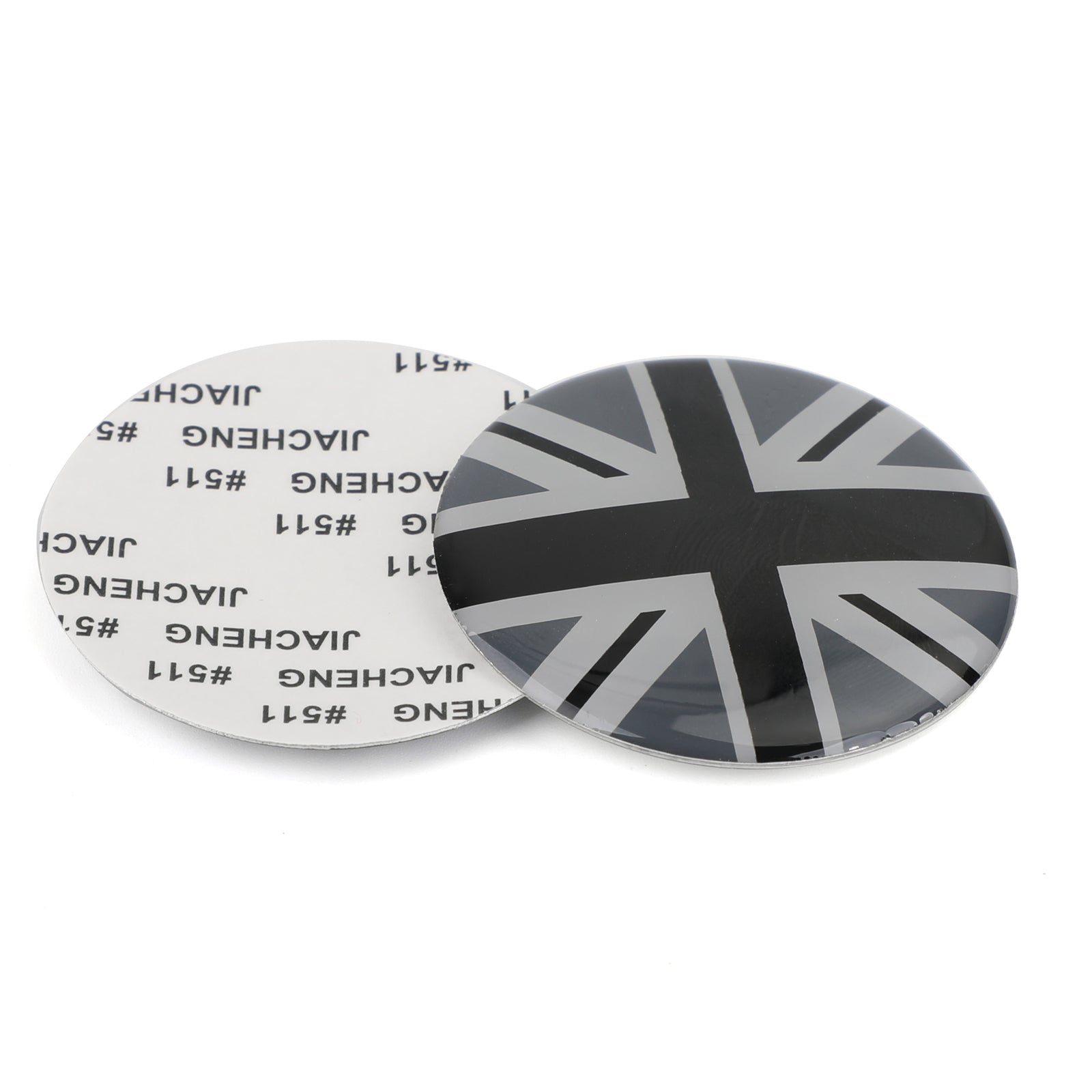 Wheel Center Hub Cap Emblem Badge Decal Black Union Jack UK Flag för Mini Cooper