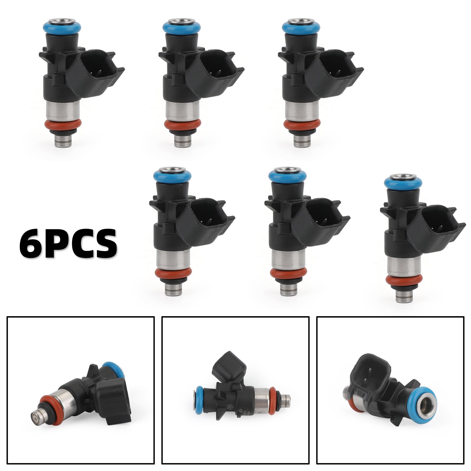 6pcs drivstoffinjektorer Fit Chrysler 12-17 Wranger 14-17 RAM 3.6L 0280158233 Generisk