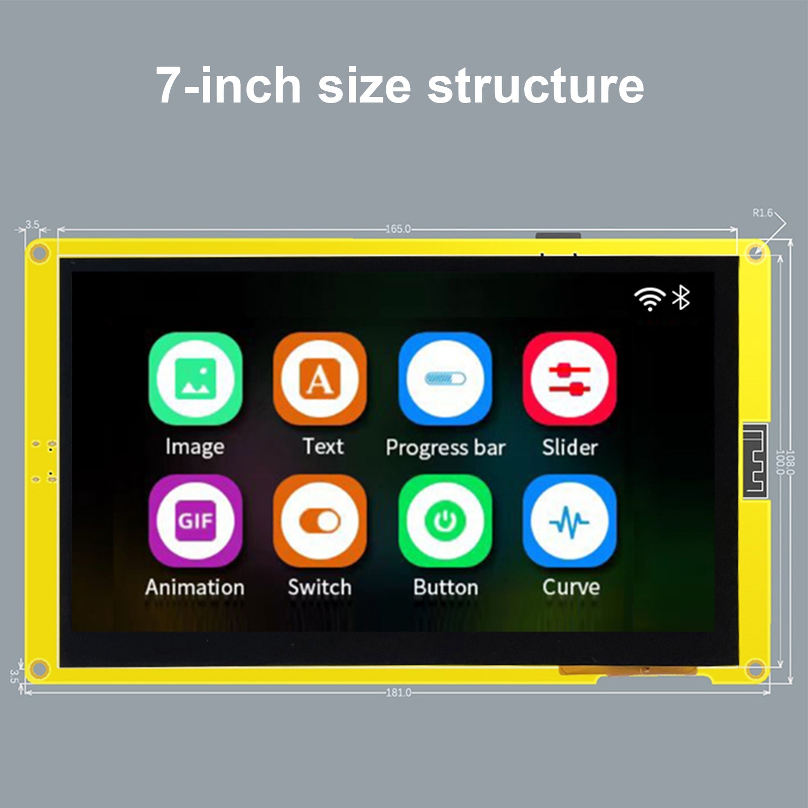 Vývojová doska ESP32-S3 5" 7" LCD kapacitný displej Wifi Bluetooth MCU LVGL