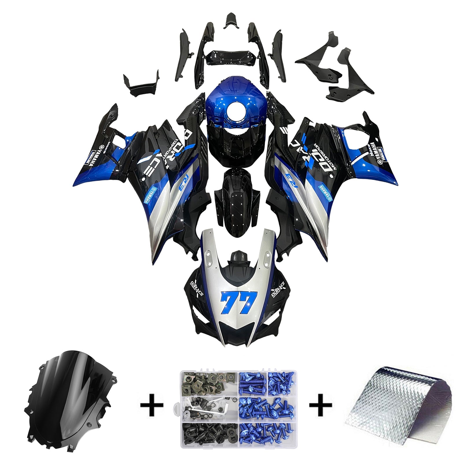 Kit de carénage Yamaha YZF-R3 R25 2019-2021, carrosserie en plastique ABS