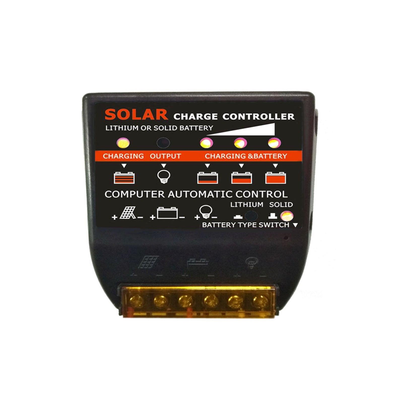 Solar-laadregelaar PWM 10A-50A 12V Ingebouwde timer Batterijcontrole-adapter